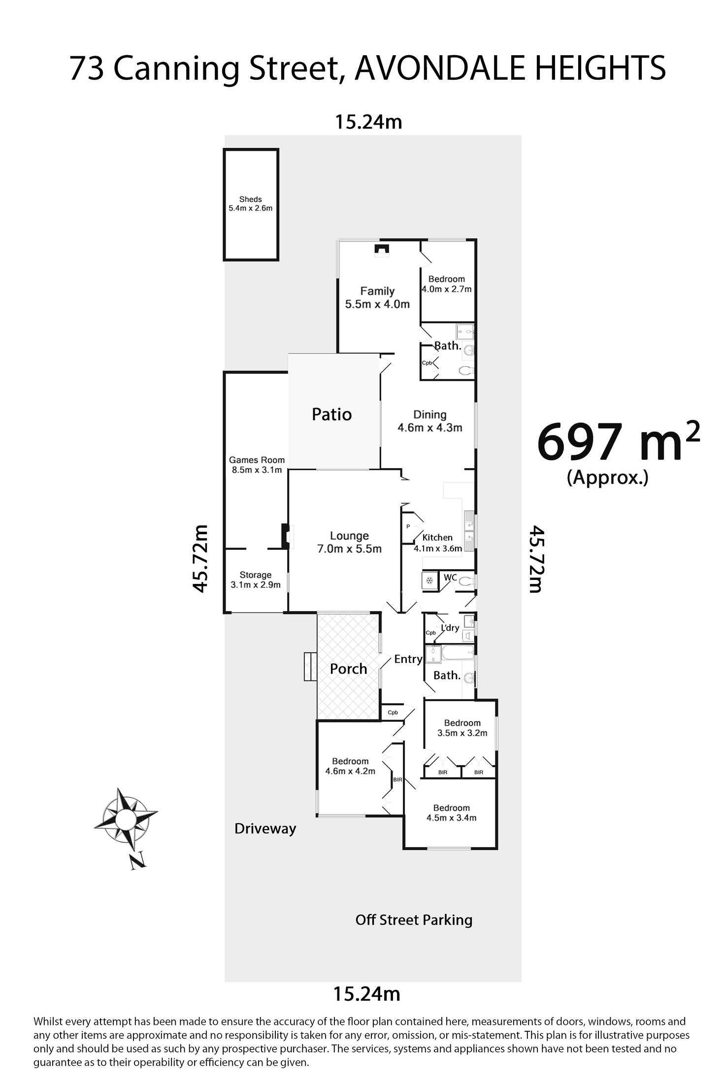 Floorplan of Homely house listing, 73 Canning Street, Avondale Heights VIC 3034
