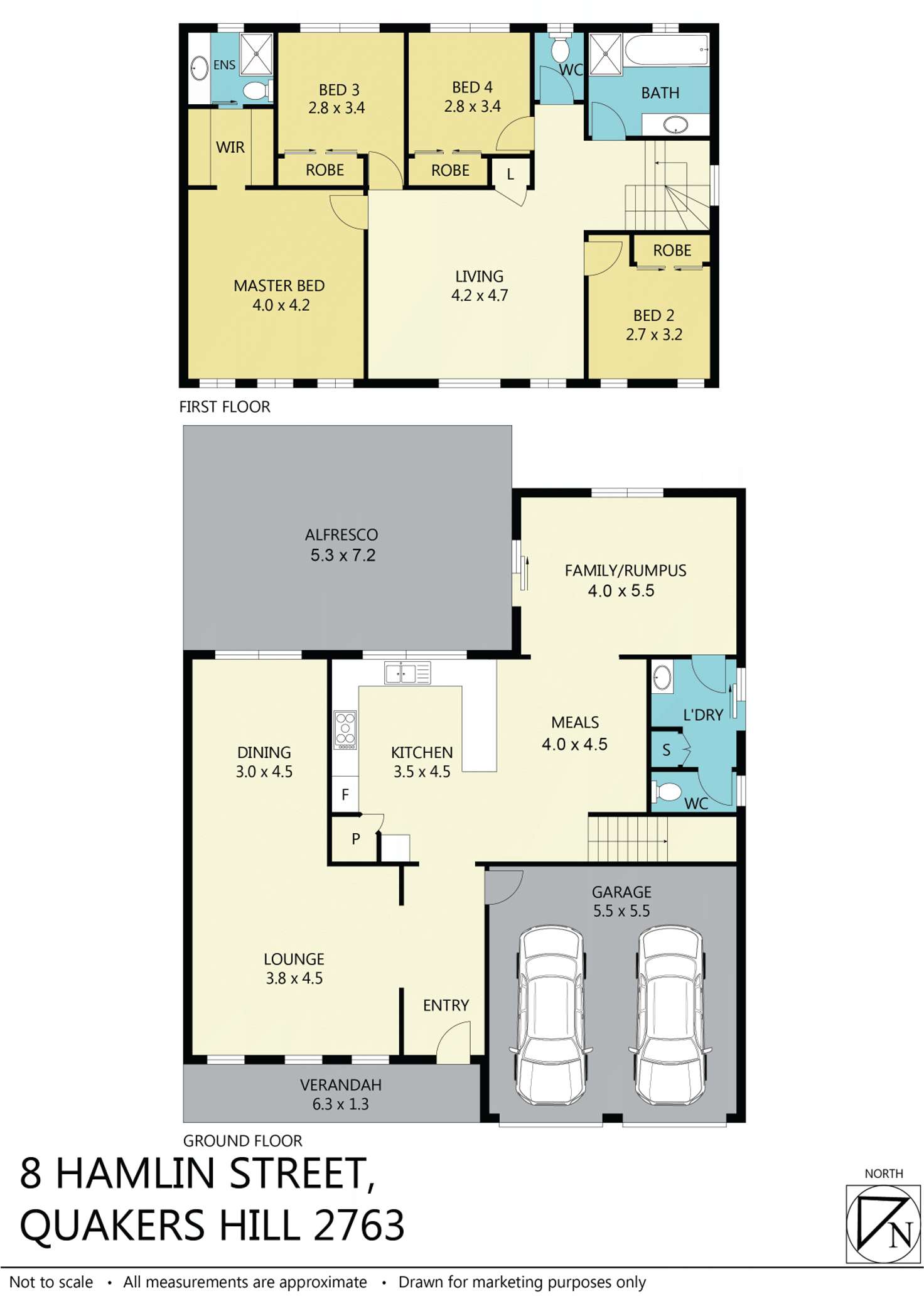 Floorplan of Homely house listing, 8 Hamlin St, Quakers Hill NSW 2763