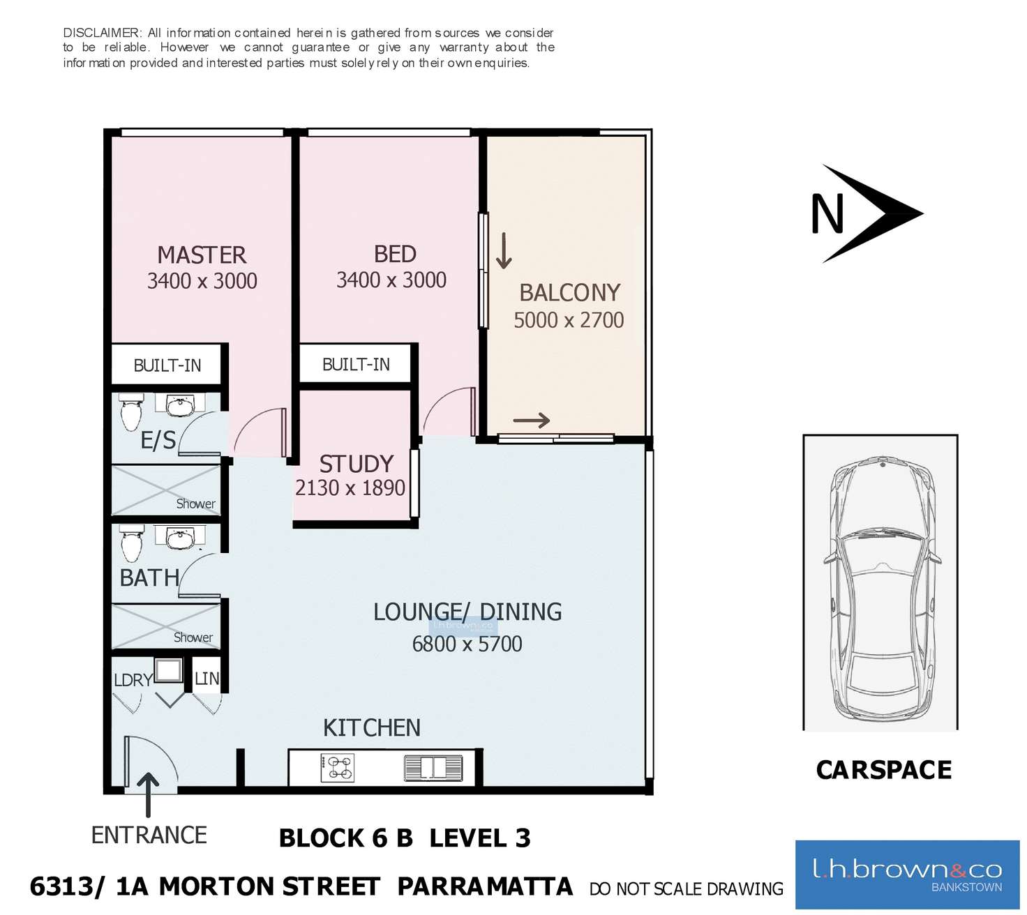 Floorplan of Homely apartment listing, 6313/1A Morton Street, Parramatta NSW 2150