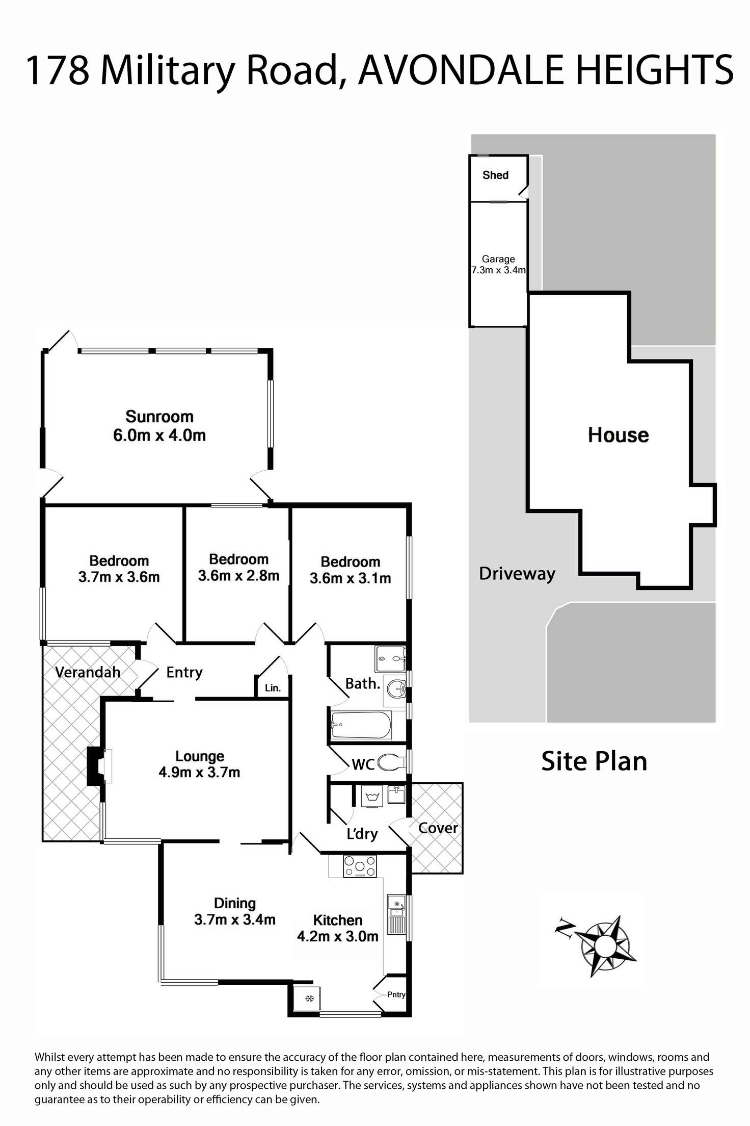 Floorplan of Homely house listing, 178 Military Rd, Avondale Heights VIC 3034