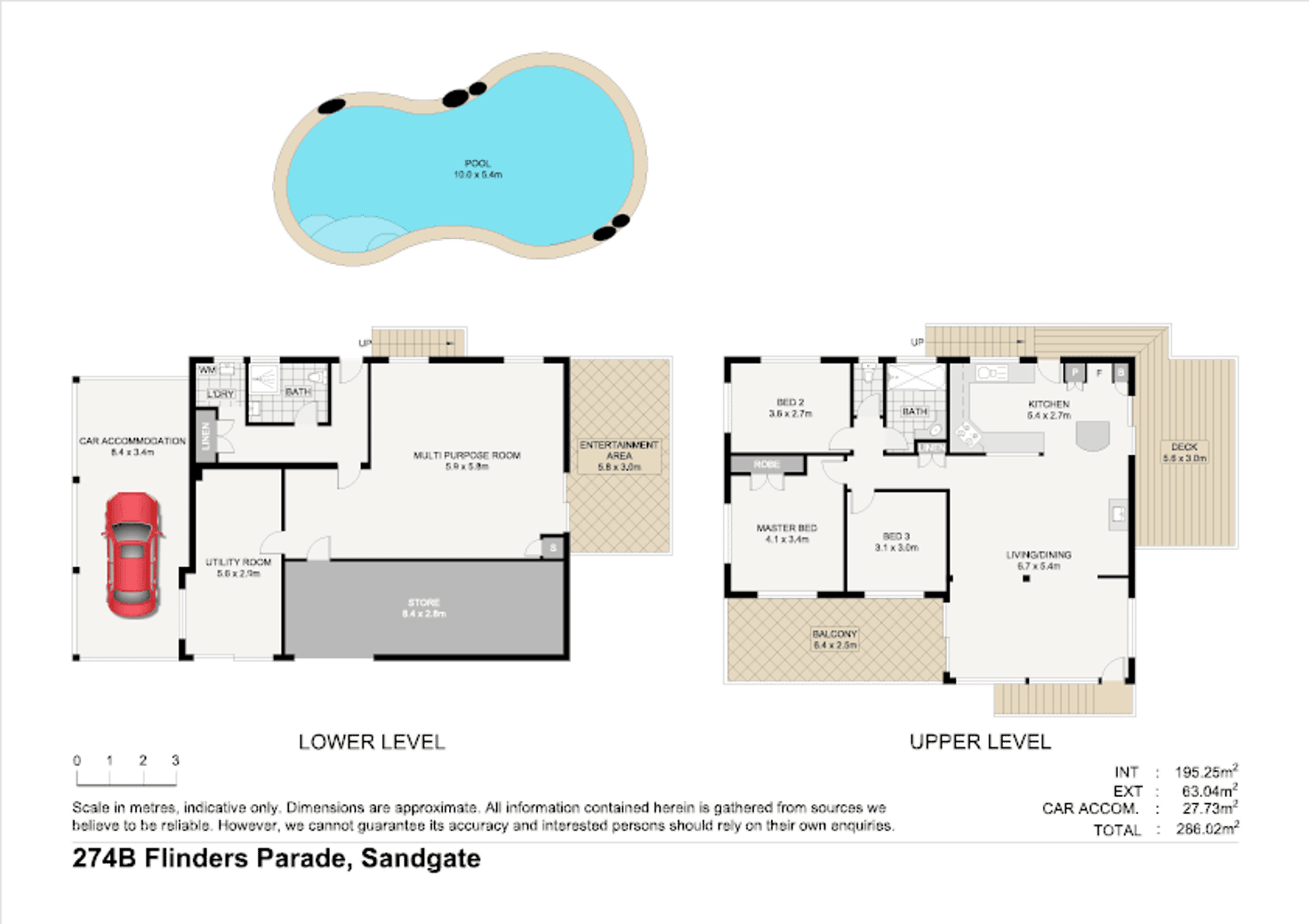 Floorplan of Homely house listing, 274B Flinders Pde, Sandgate QLD 4017