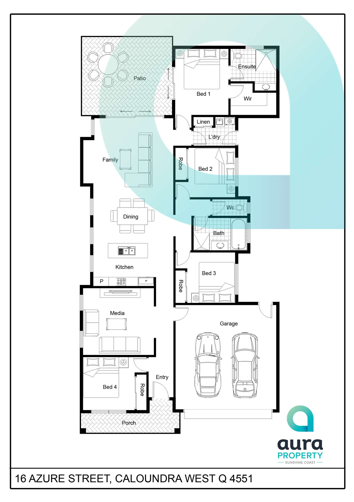 Floorplan of Homely house listing, 16 Azure St, Caloundra West QLD 4551