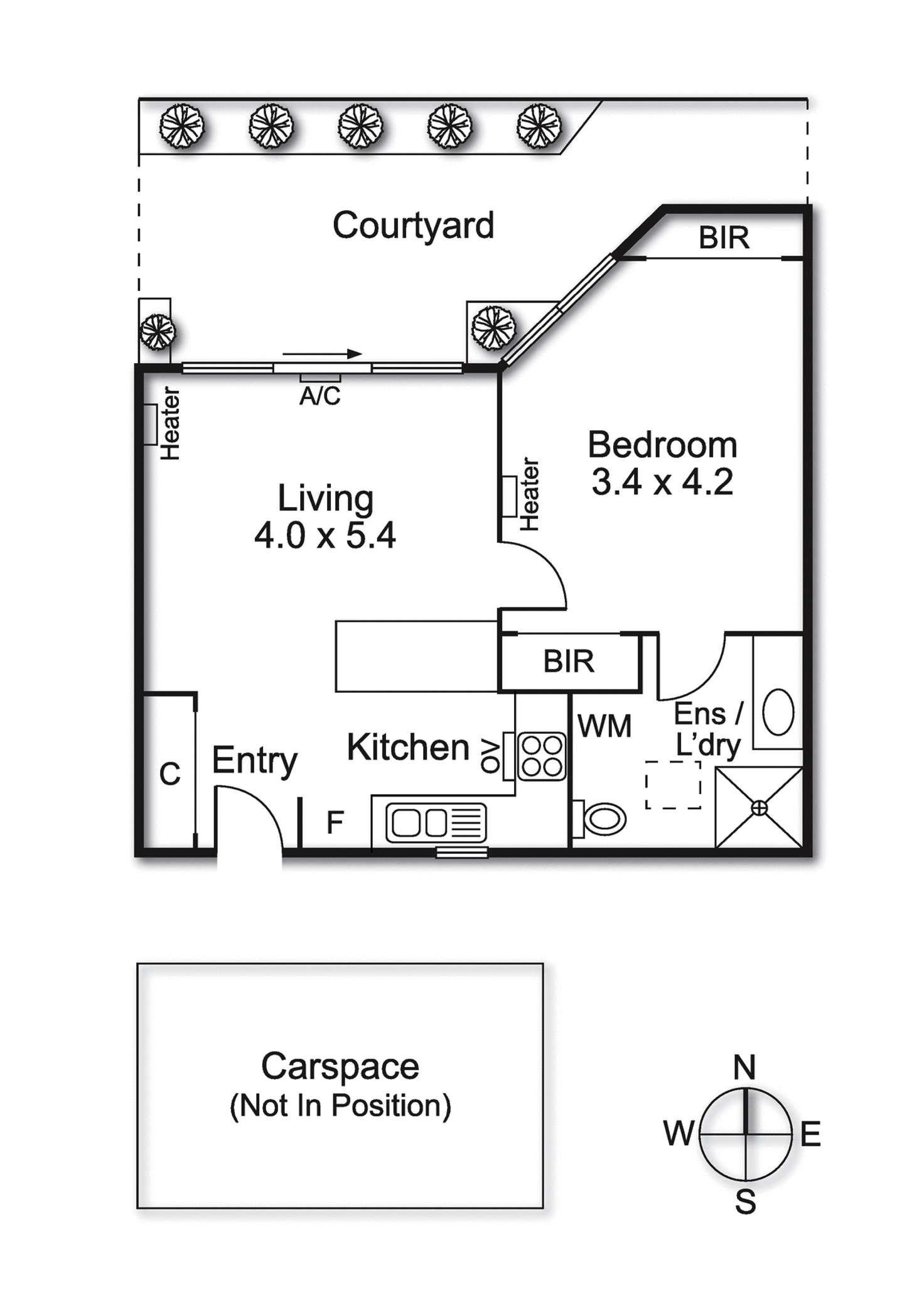 Floorplan of Homely retirement listing, 54/167 Hawthorn Rd, Caulfield North VIC 3161