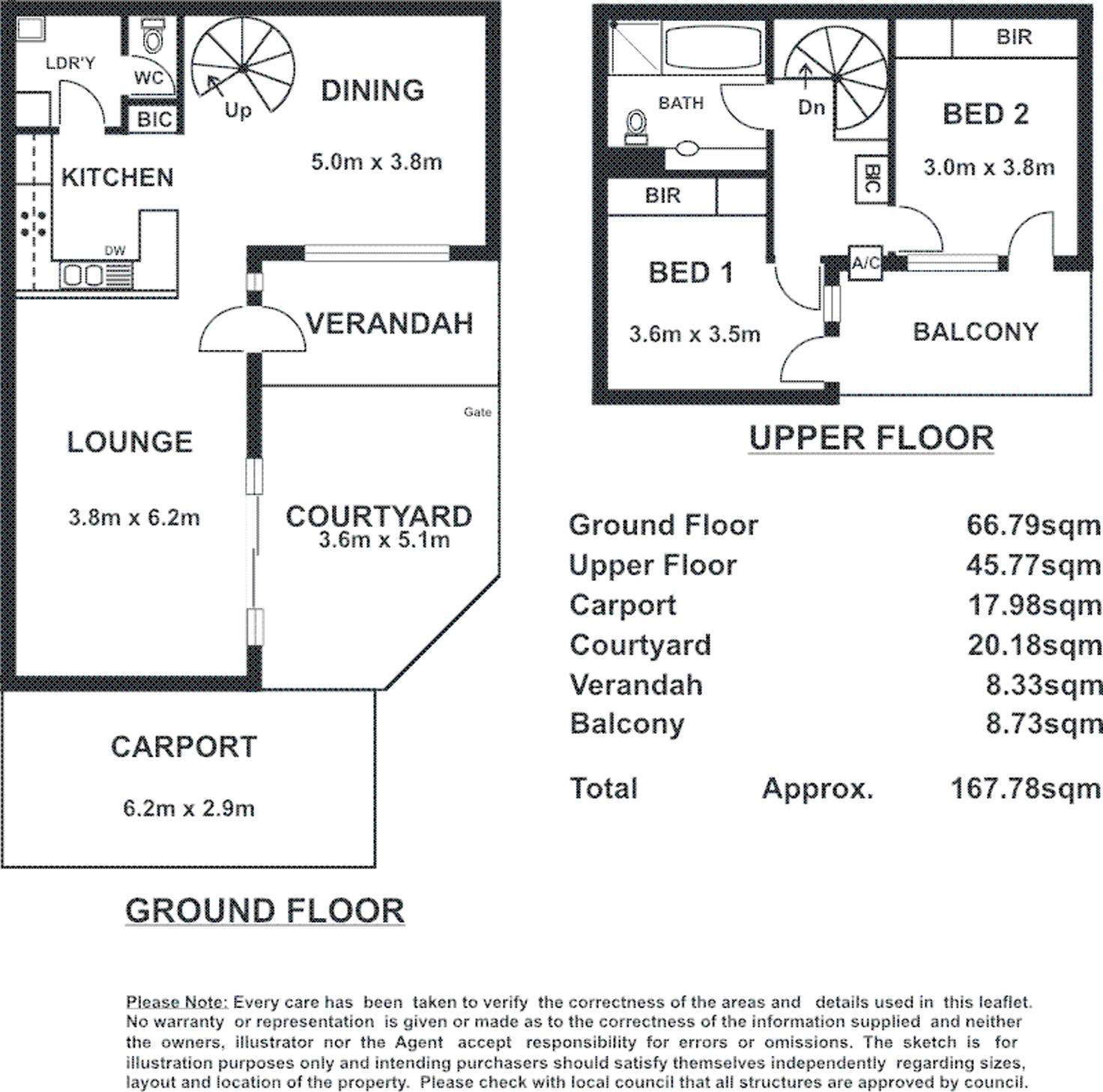 Floorplan of Homely townhouse listing, 2/28 Russell St, Adelaide SA 5000