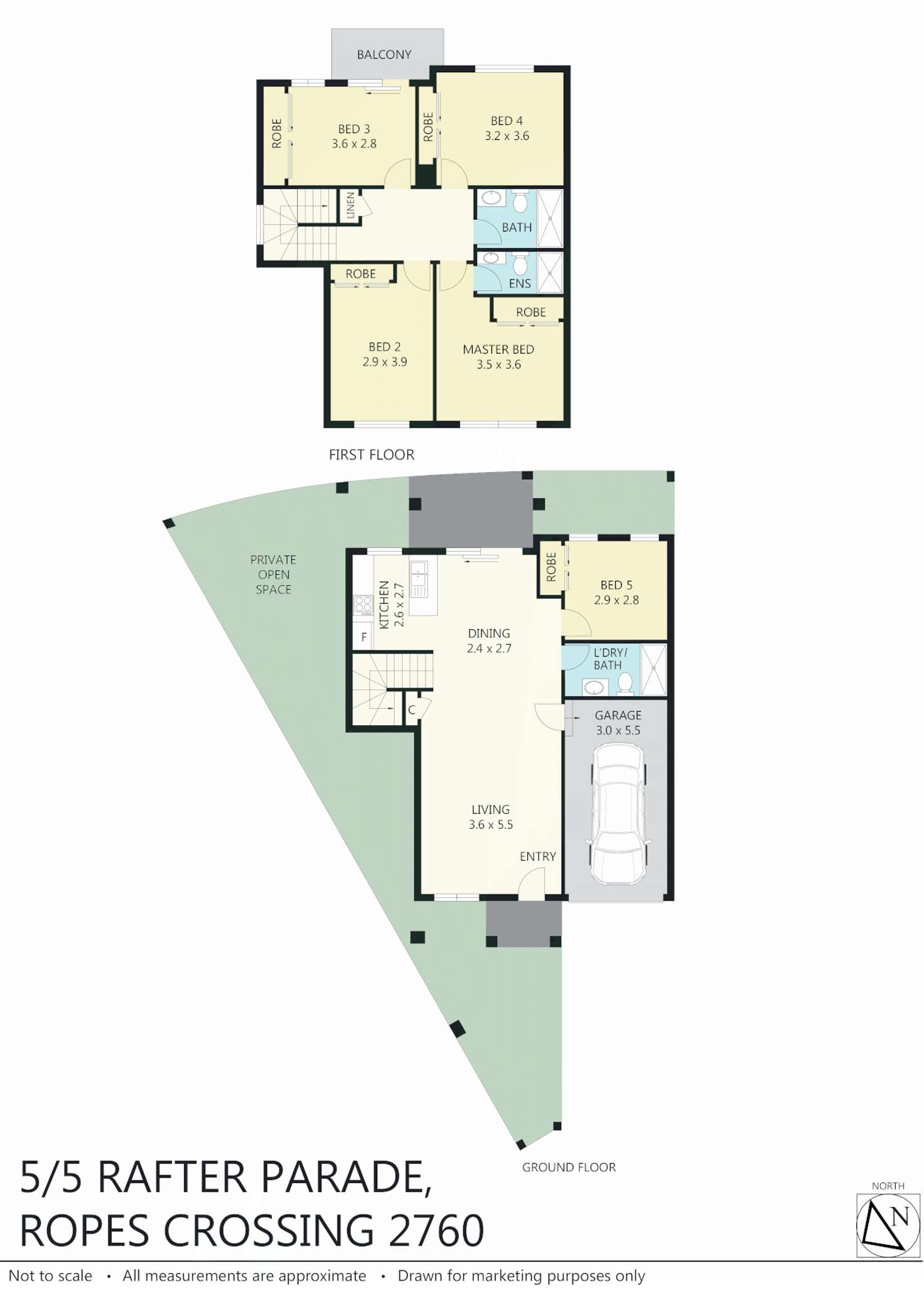 Floorplan of Homely townhouse listing, 5/5 Rafter Pde, Ropes Crossing NSW 2760