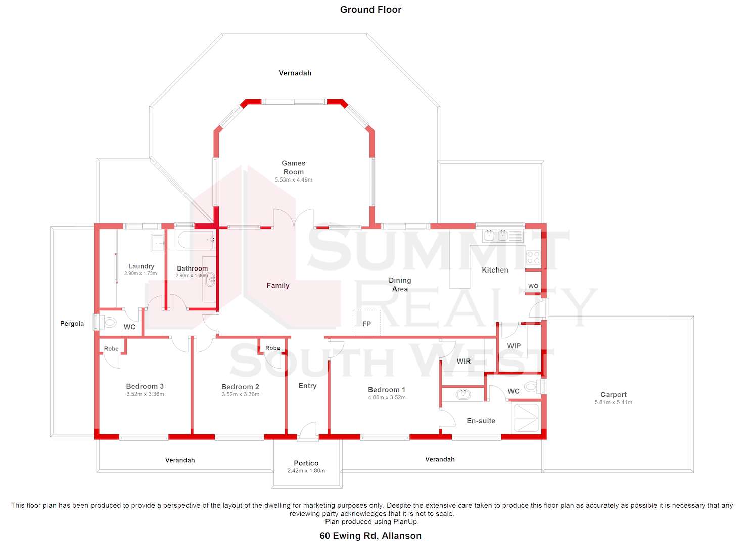 Floorplan of Homely house listing, 60 Ewing Street, Allanson WA 6225