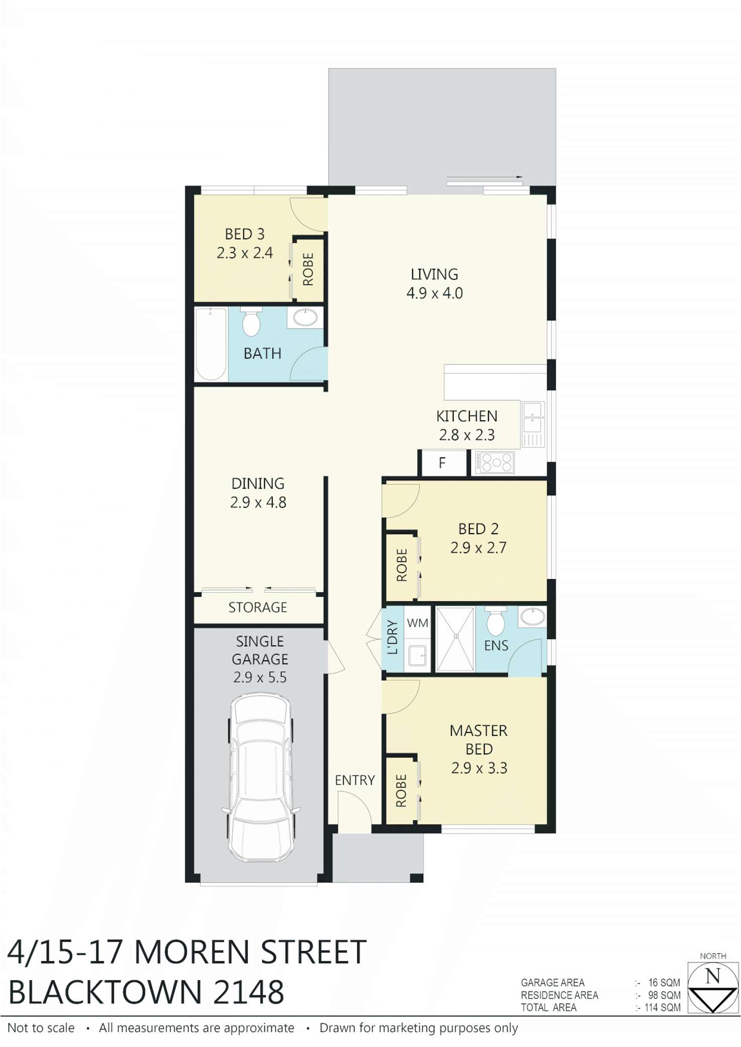 Floorplan of Homely villa listing, 4/15 Moren St, Blacktown NSW 2148