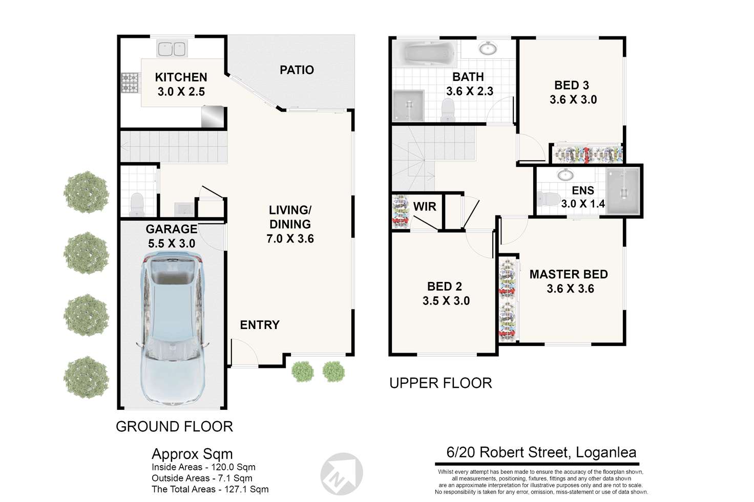 Floorplan of Homely townhouse listing, 6/20 Robert St, Loganlea QLD 4131