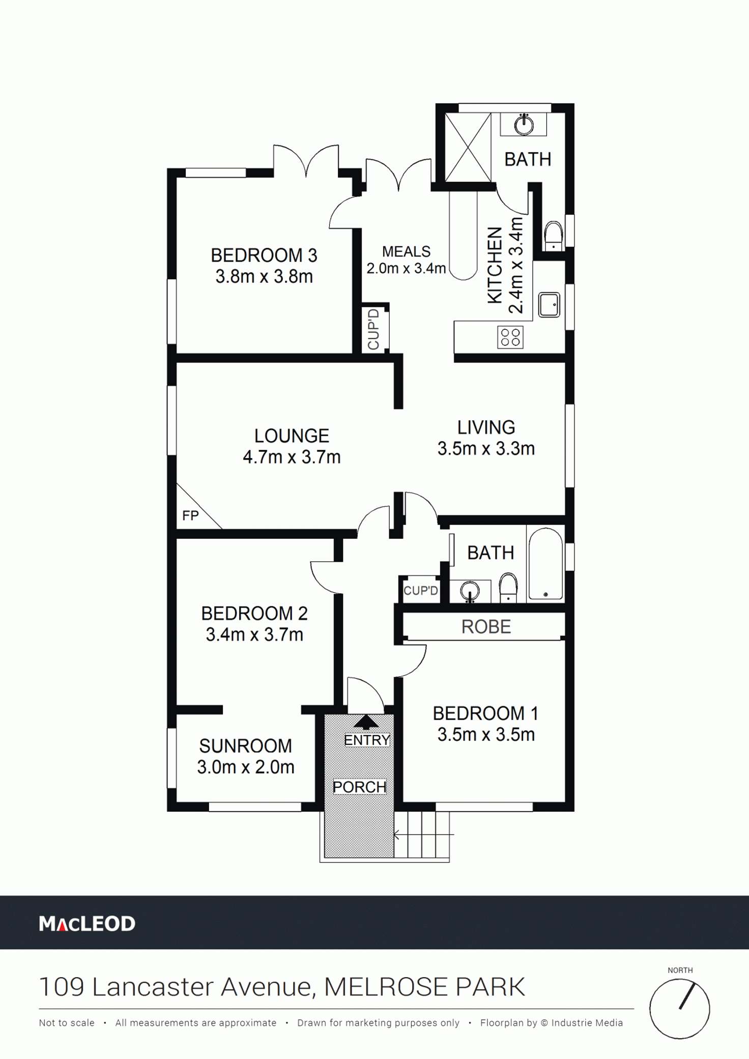 Floorplan of Homely house listing, 109 Lancaster Avenue, Melrose Park NSW 2114