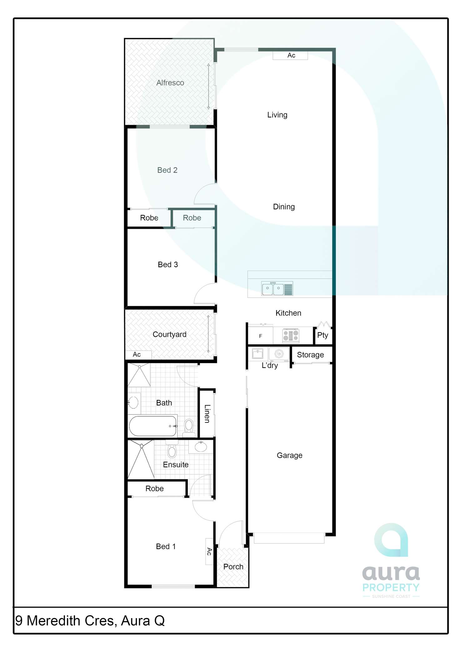 Floorplan of Homely house listing, 9 Meredith Cres, Caloundra West QLD 4551