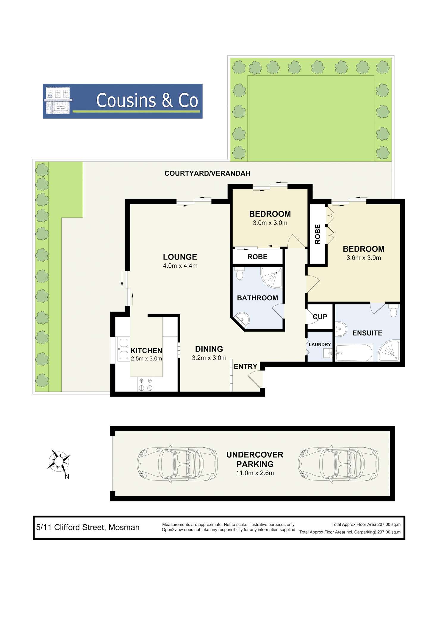 Floorplan of Homely apartment listing, 5/11-17 Clifford Street, Mosman NSW 2088