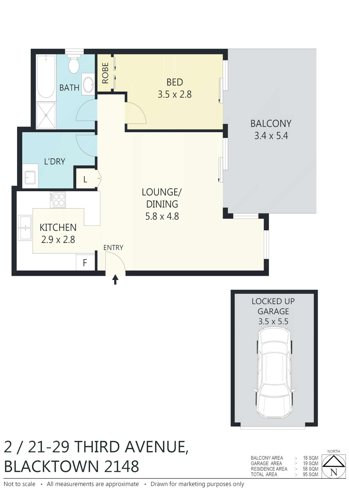 Floorplan of Homely unit listing, 2/21-29 Third Ave, Blacktown NSW 2148