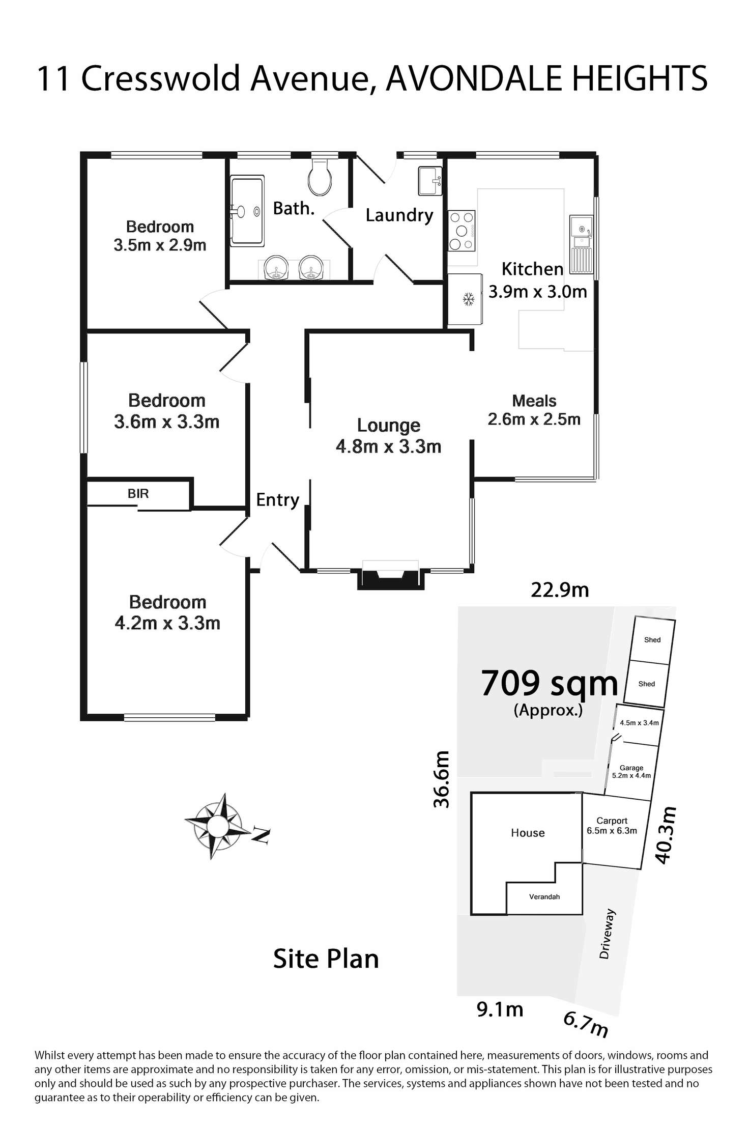 Floorplan of Homely house listing, 11 Cresswold Avenue, Avondale Heights VIC 3034