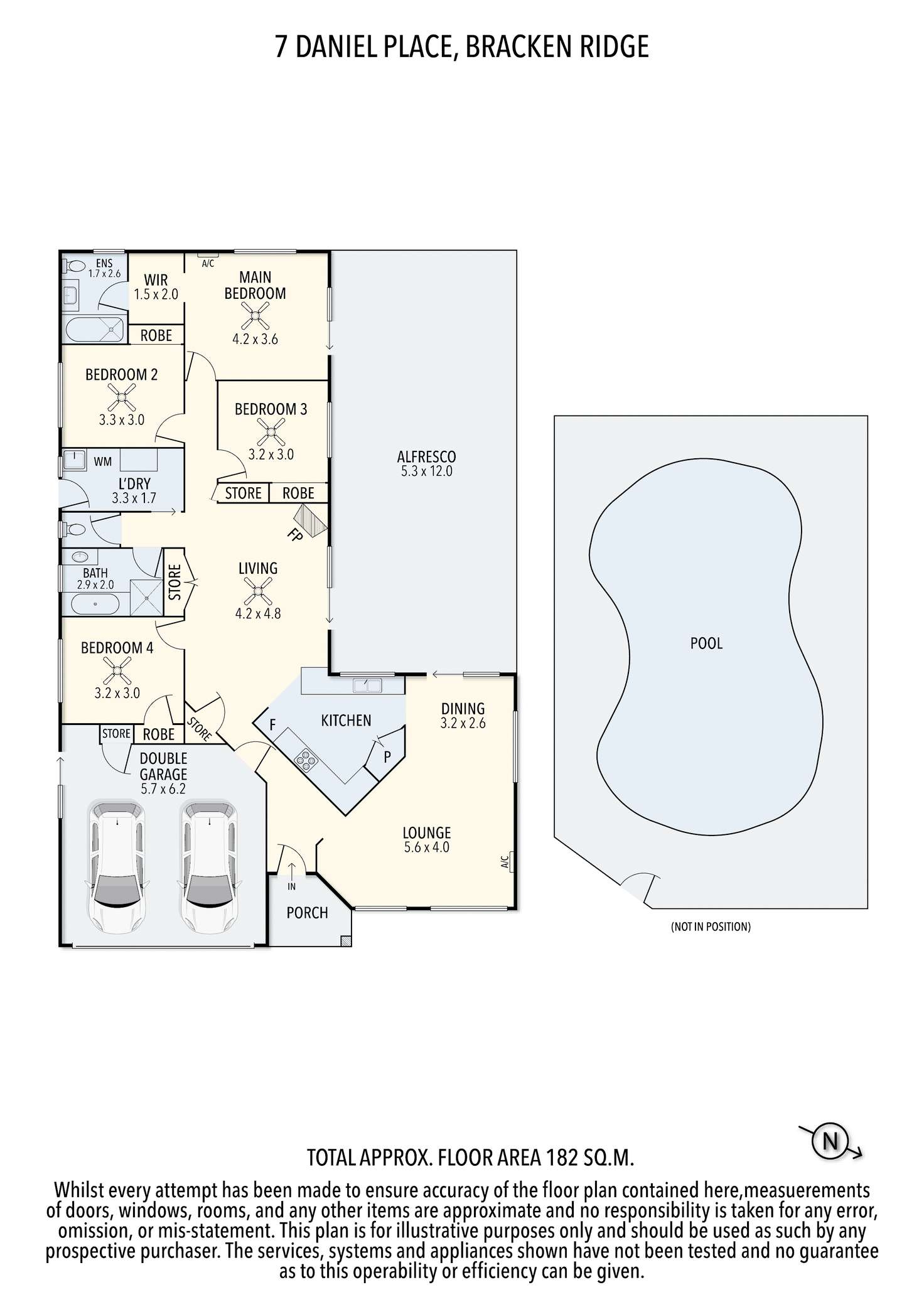 Floorplan of Homely house listing, 7 Daniel Pl, Bracken Ridge QLD 4017