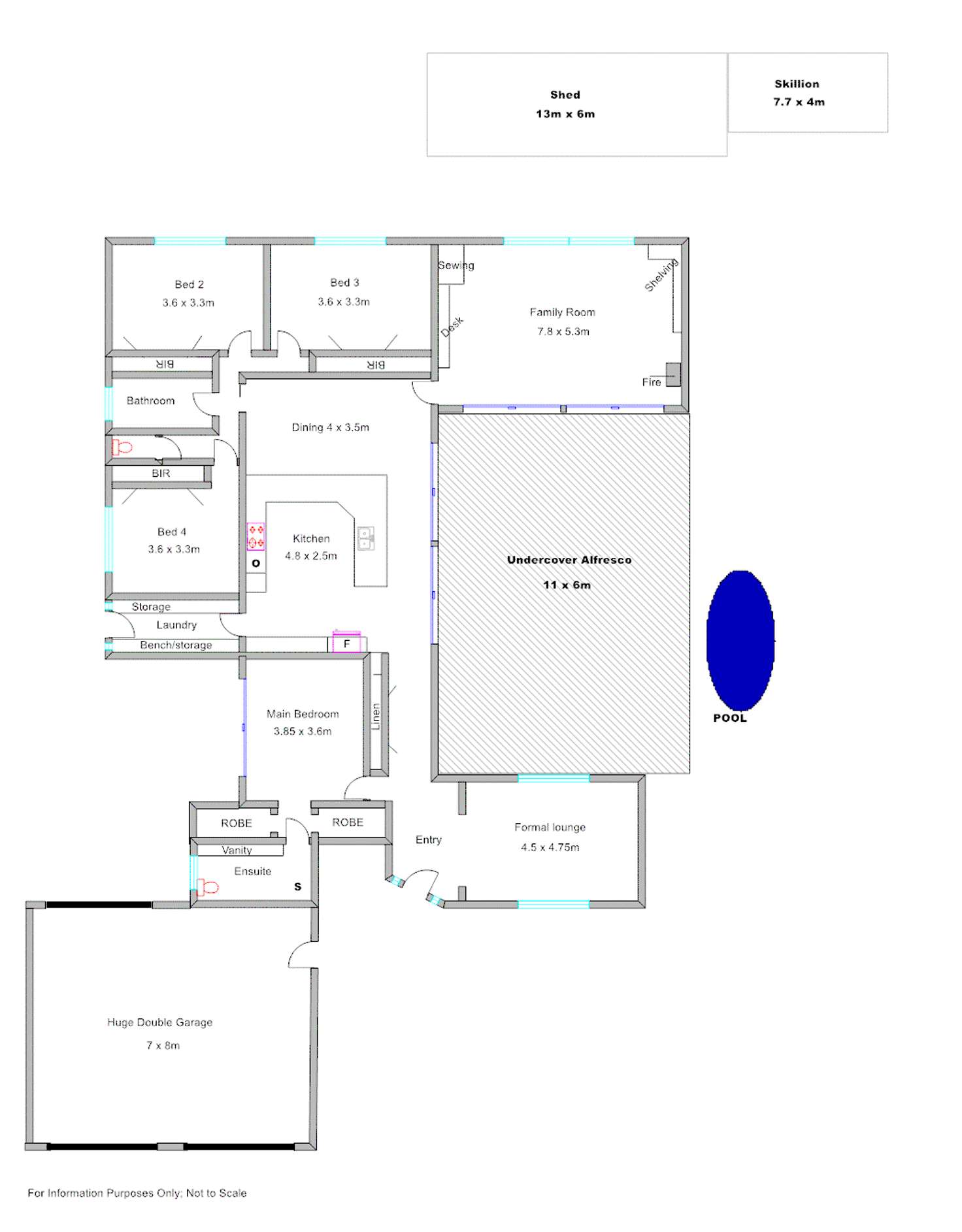 Floorplan of Homely house listing, 18 Grubissa Ct, Benalla VIC 3672
