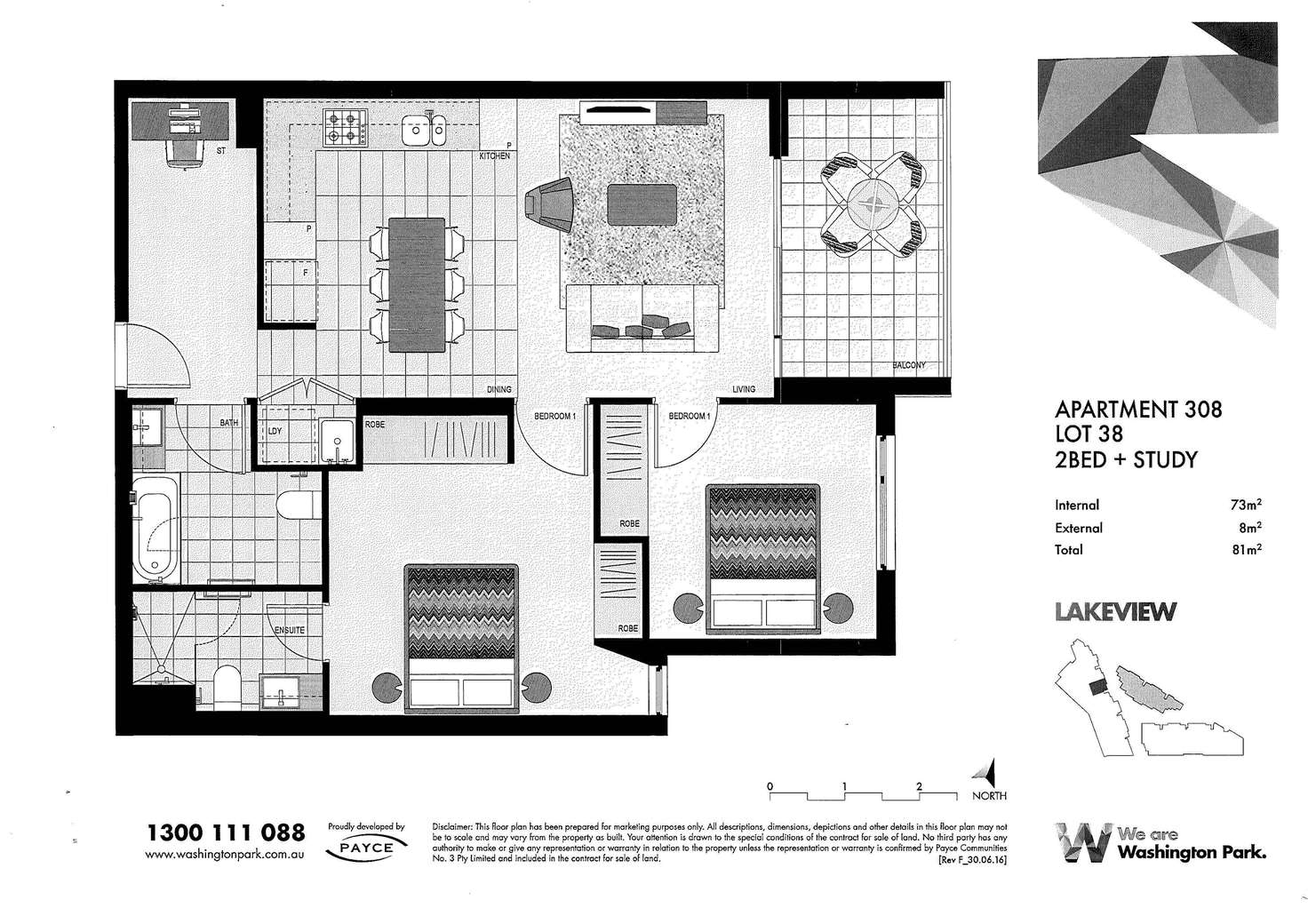 Floorplan of Homely apartment listing, Unit 308/5 Vermont Cres, Riverwood NSW 2210