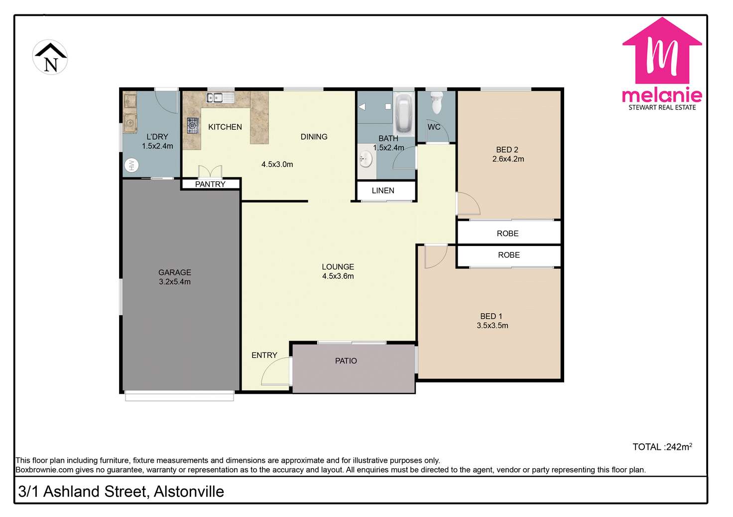 Floorplan of Homely unit listing, Unit 3/1 Ashland St, Alstonville NSW 2477