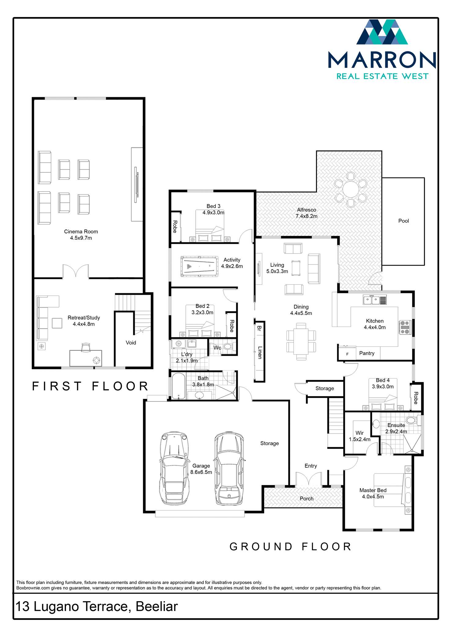 Floorplan of Homely house listing, 13 Lugano Tce, Beeliar WA 6164