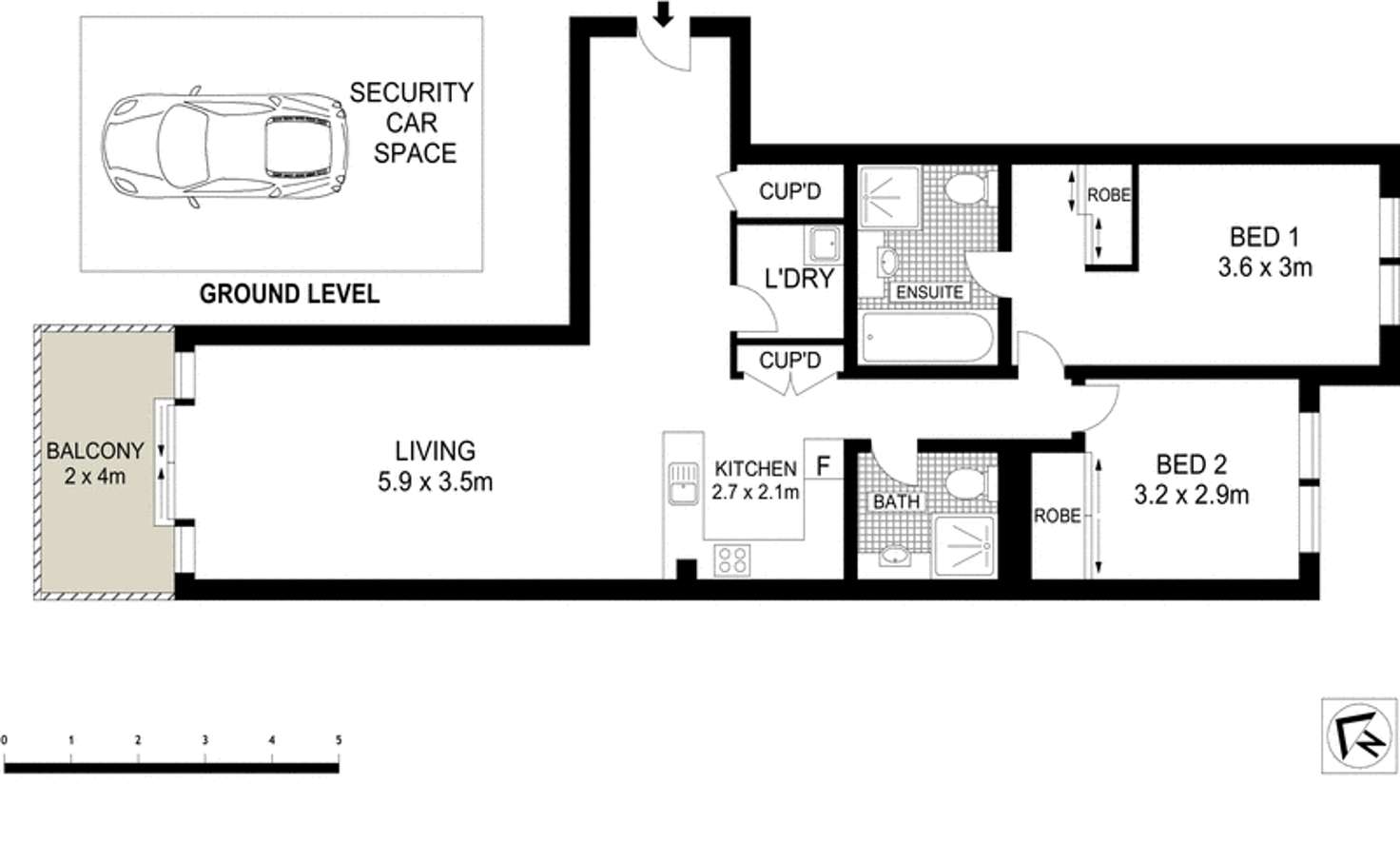 Floorplan of Homely apartment listing, 120/1 Brown Street, Ashfield NSW 2131