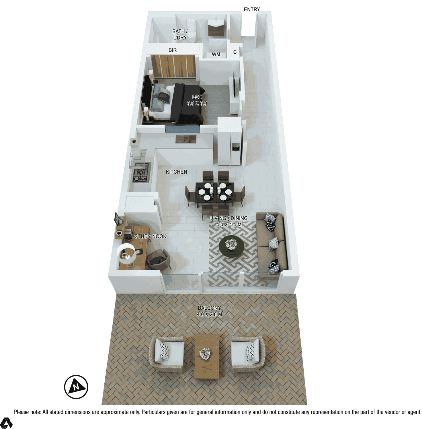 Floorplan of Homely apartment listing, Unit 110/101 Bay St, Port Melbourne VIC 3207