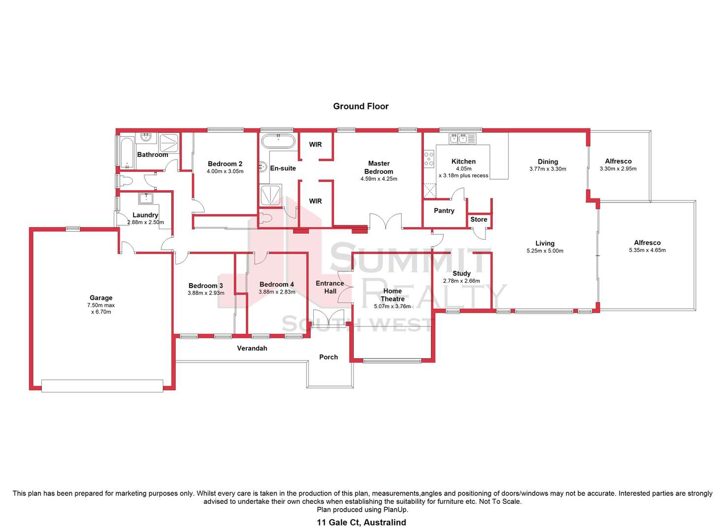 Floorplan of Homely house listing, 11 Gale Ct, Australind WA 6233