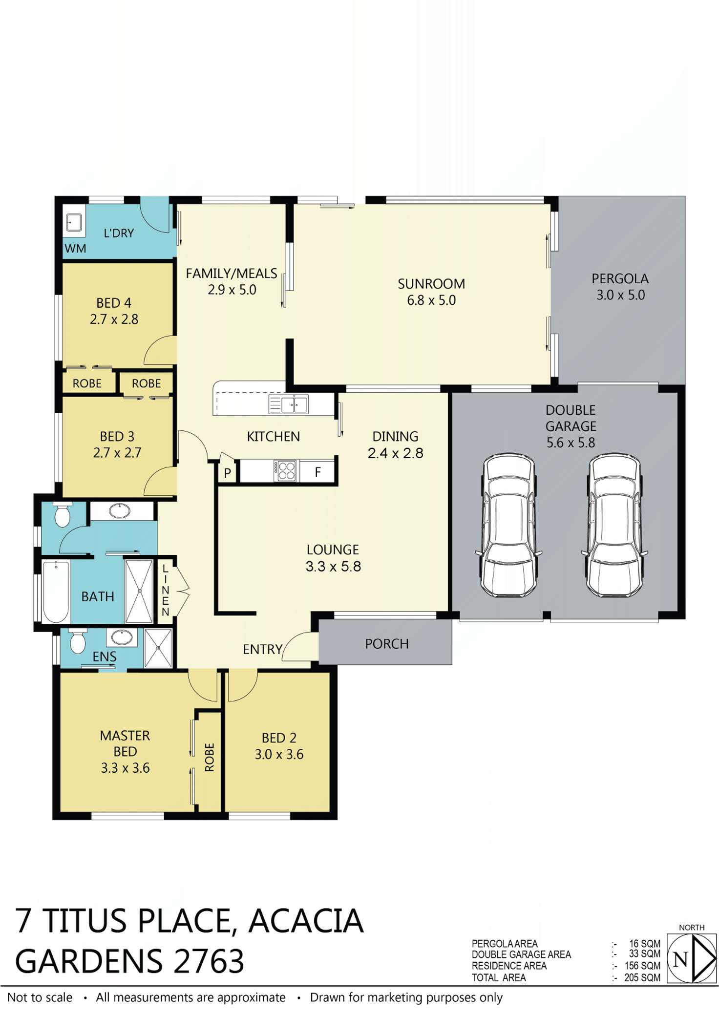 Floorplan of Homely house listing, 7 Titus Pl, Acacia Gardens NSW 2763
