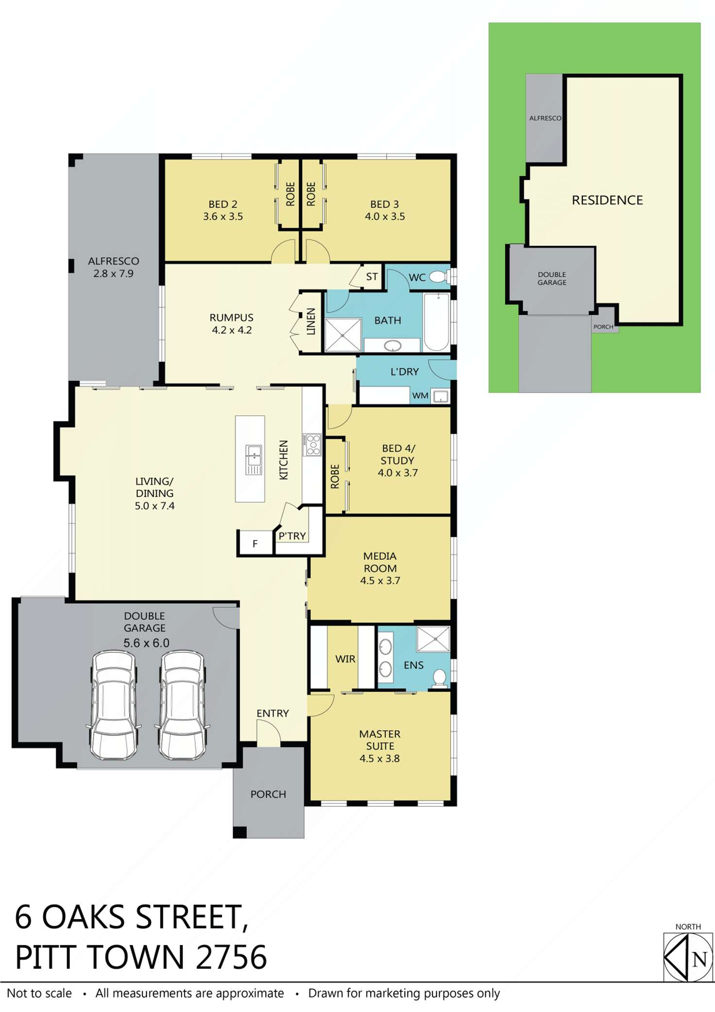 Floorplan of Homely house listing, 6 Oaks St, Pitt Town NSW 2756