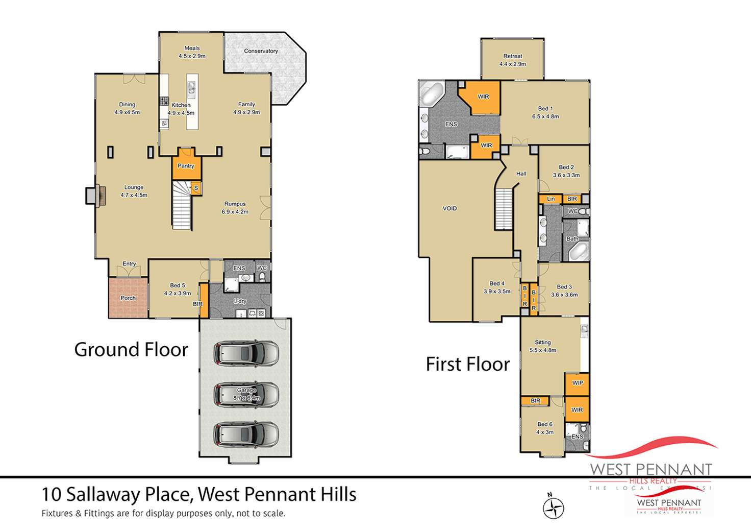 Floorplan of Homely house listing, 10 Sallaway Pl, West Pennant Hills NSW 2125