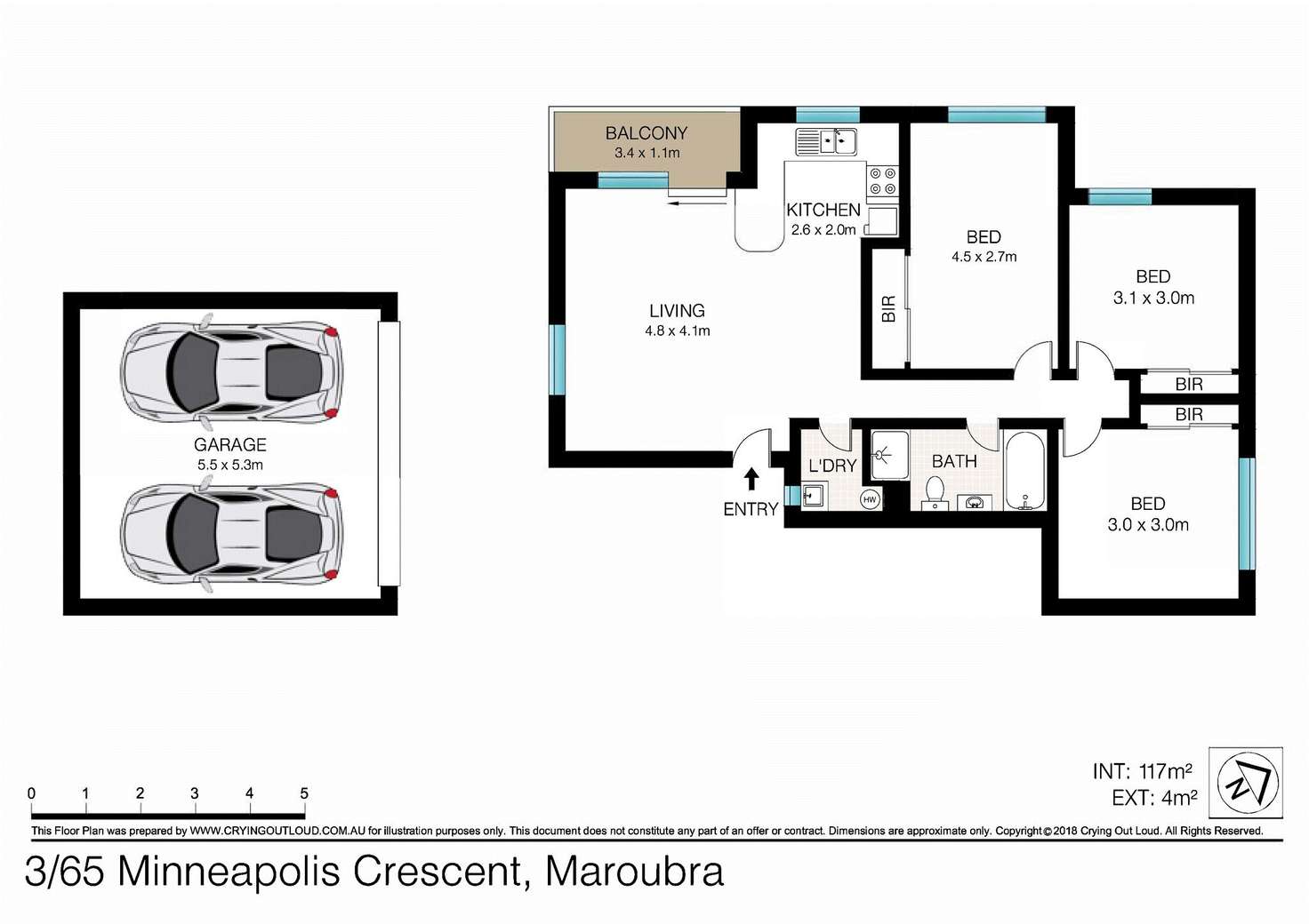 Floorplan of Homely apartment listing, Unit 3/65 Minneapolis Cres, Maroubra NSW 2035