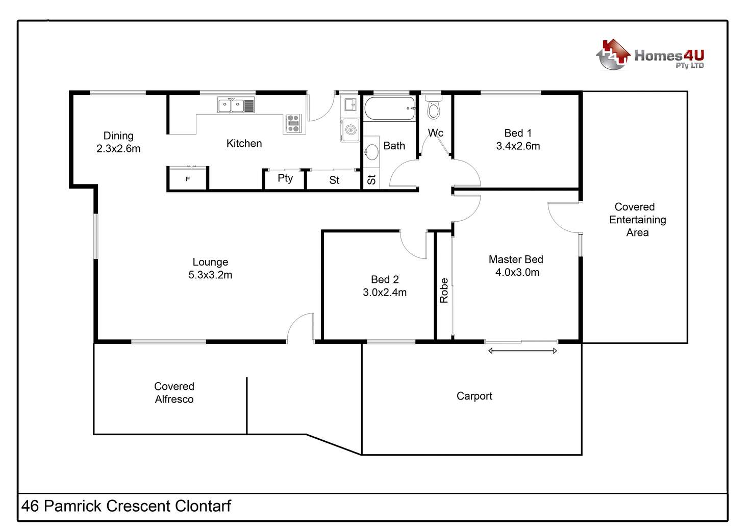 Floorplan of Homely house listing, 46 Pamrick Crescent, Clontarf QLD 4019