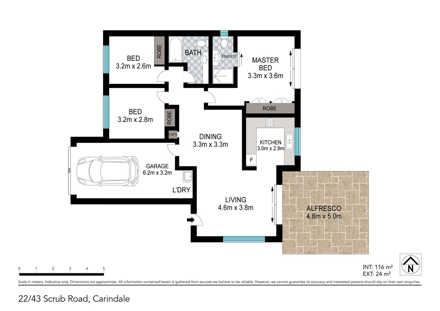 Floorplan of Homely villa listing, Unit 22/43 Scrub Rd, Carindale QLD 4152