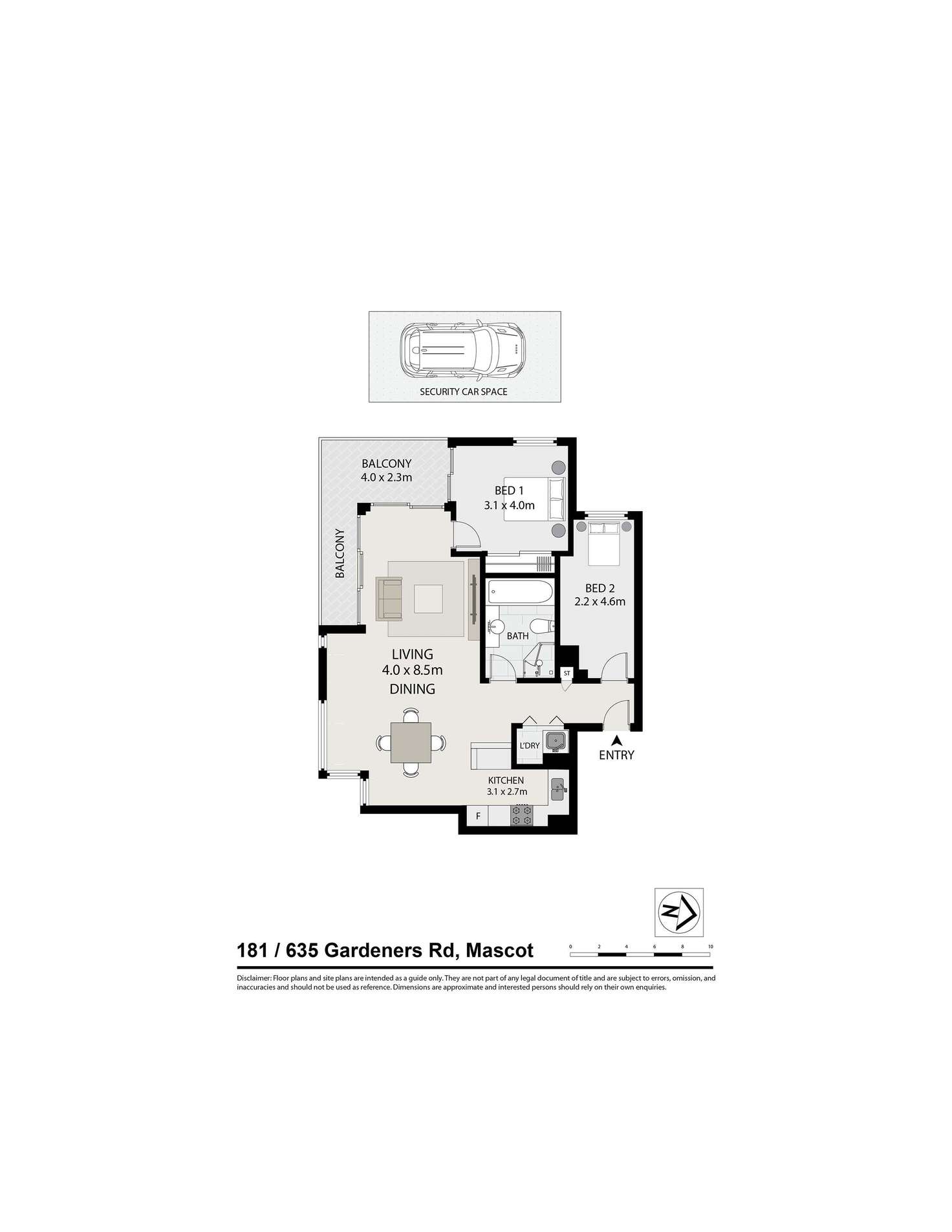 Floorplan of Homely apartment listing, 181/635 Church Avenue, Mascot NSW 2020