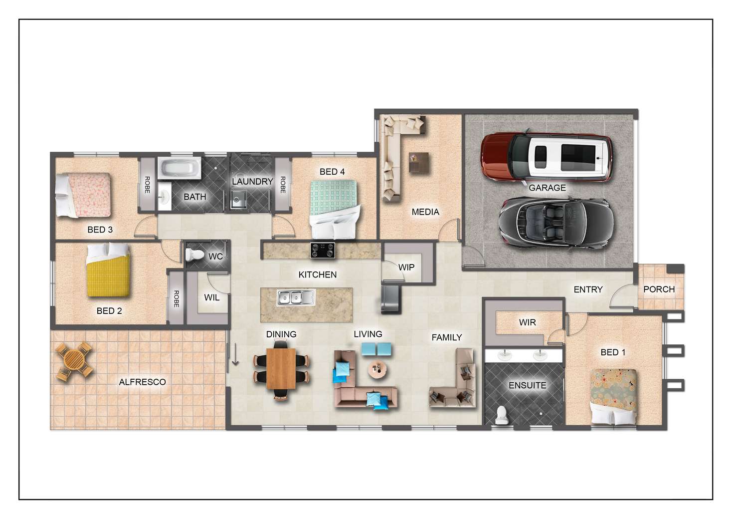 Floorplan of Homely house listing, 4 Calm Crescent, Springfield Lakes QLD 4300