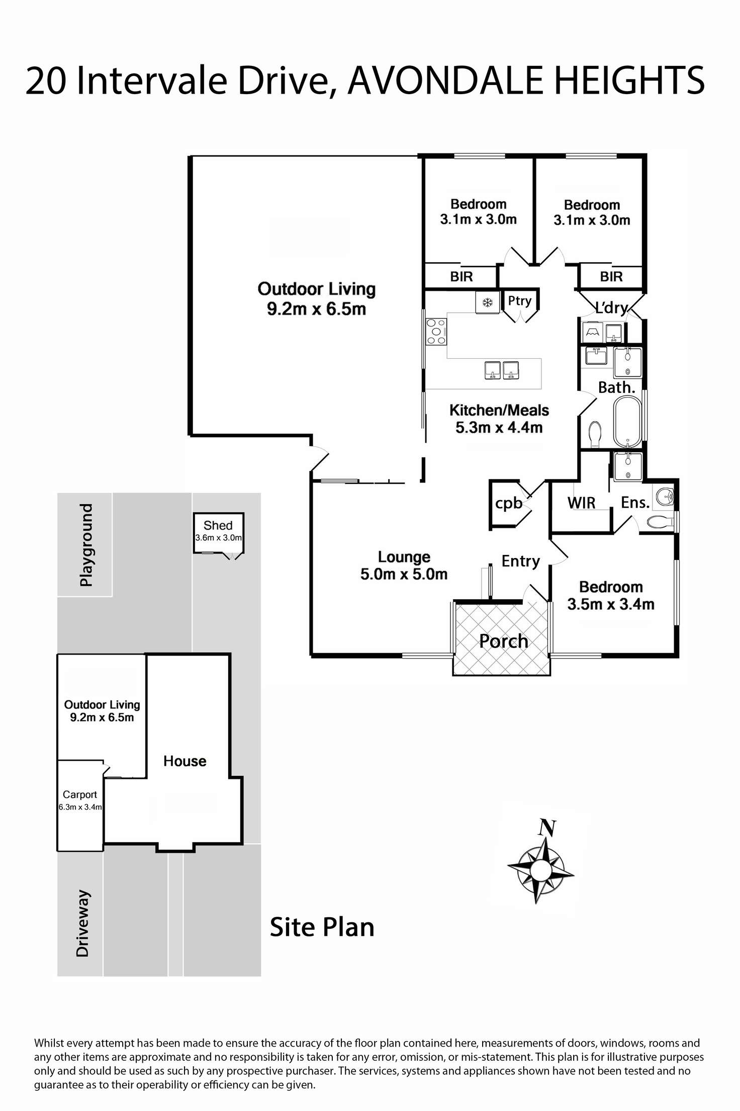 Floorplan of Homely house listing, 20 Intervale Drive, Avondale Heights VIC 3034