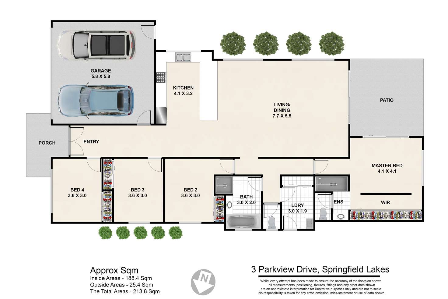 Floorplan of Homely house listing, 3 Parkview Drive, Springfield Lakes QLD 4300