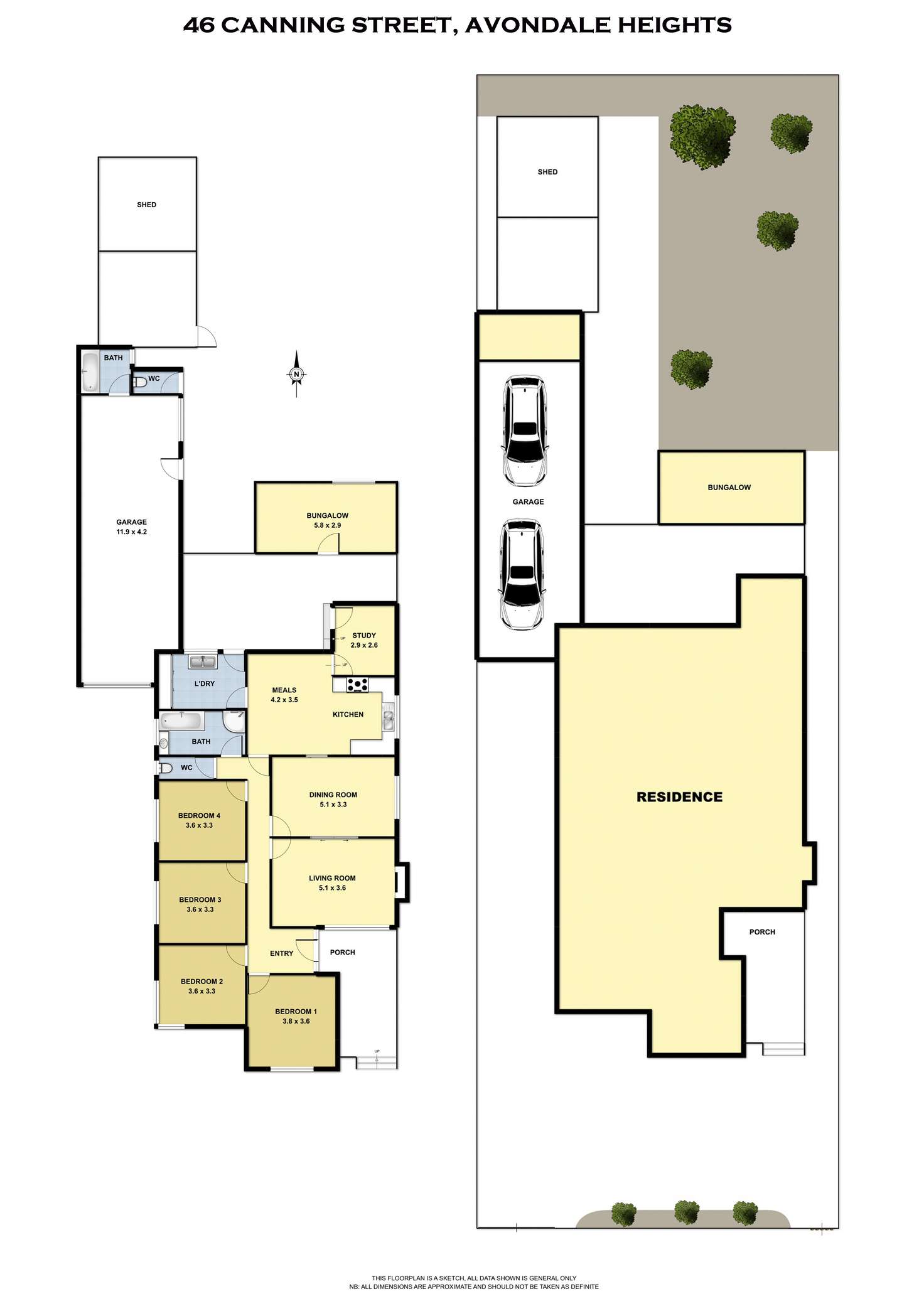 Floorplan of Homely house listing, 46 Canning Street, Avondale Heights VIC 3034