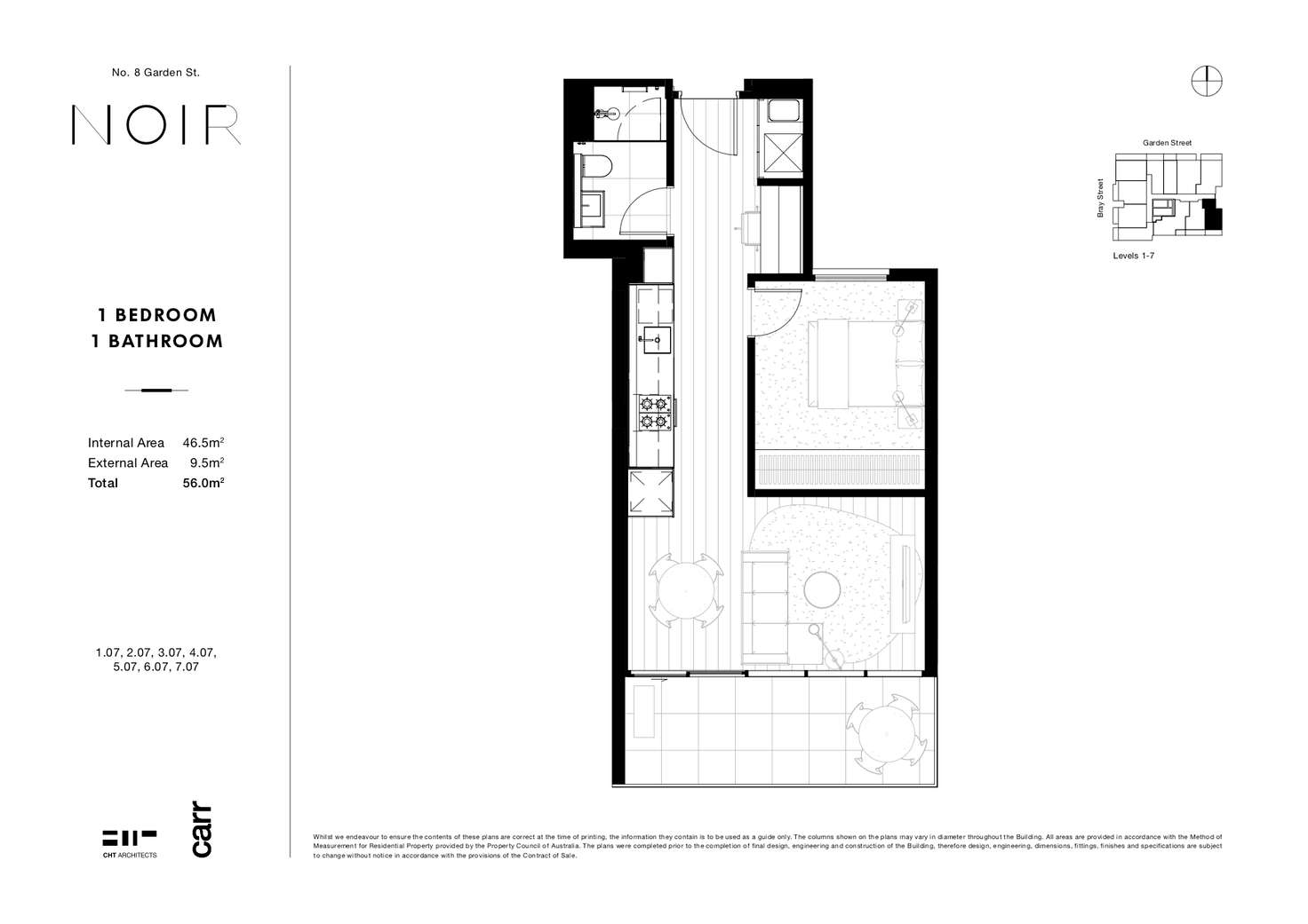 Floorplan of Homely apartment listing, 707/8 Garden Street, South Yarra VIC 3141