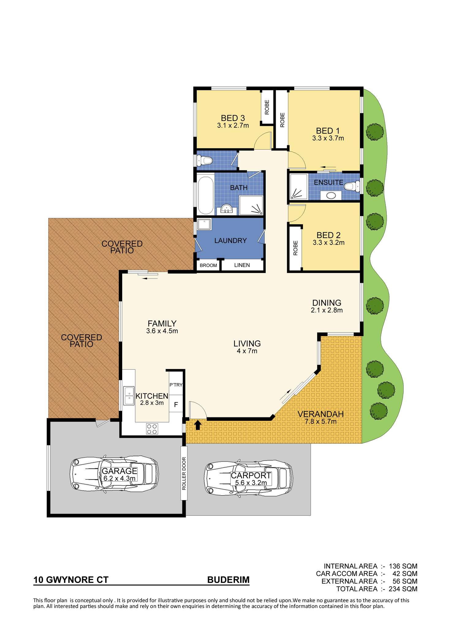 Floorplan of Homely house listing, 10 Gwynore Court, Buderim QLD 4556