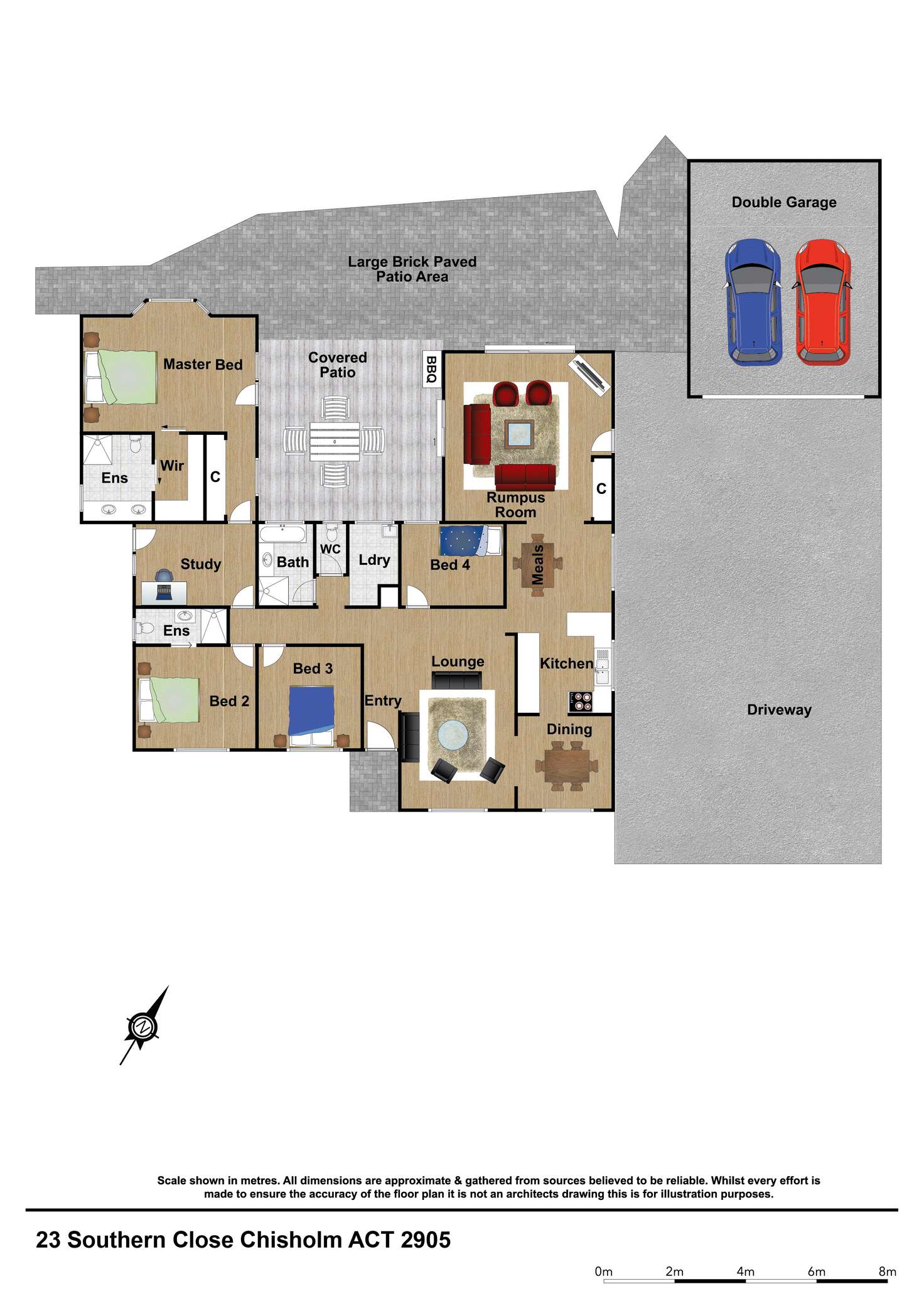 Floorplan of Homely house listing, 23 Southern Cl, Chisholm ACT 2905