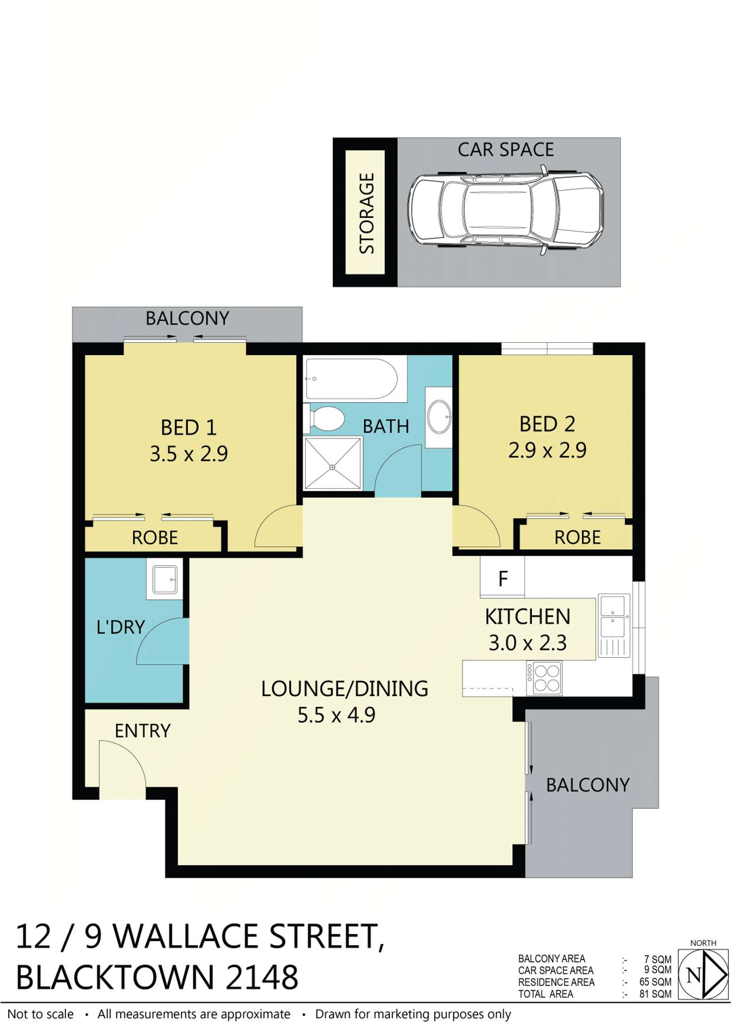 Floorplan of Homely unit listing, 12/9 Wallace Street, Blacktown NSW 2148