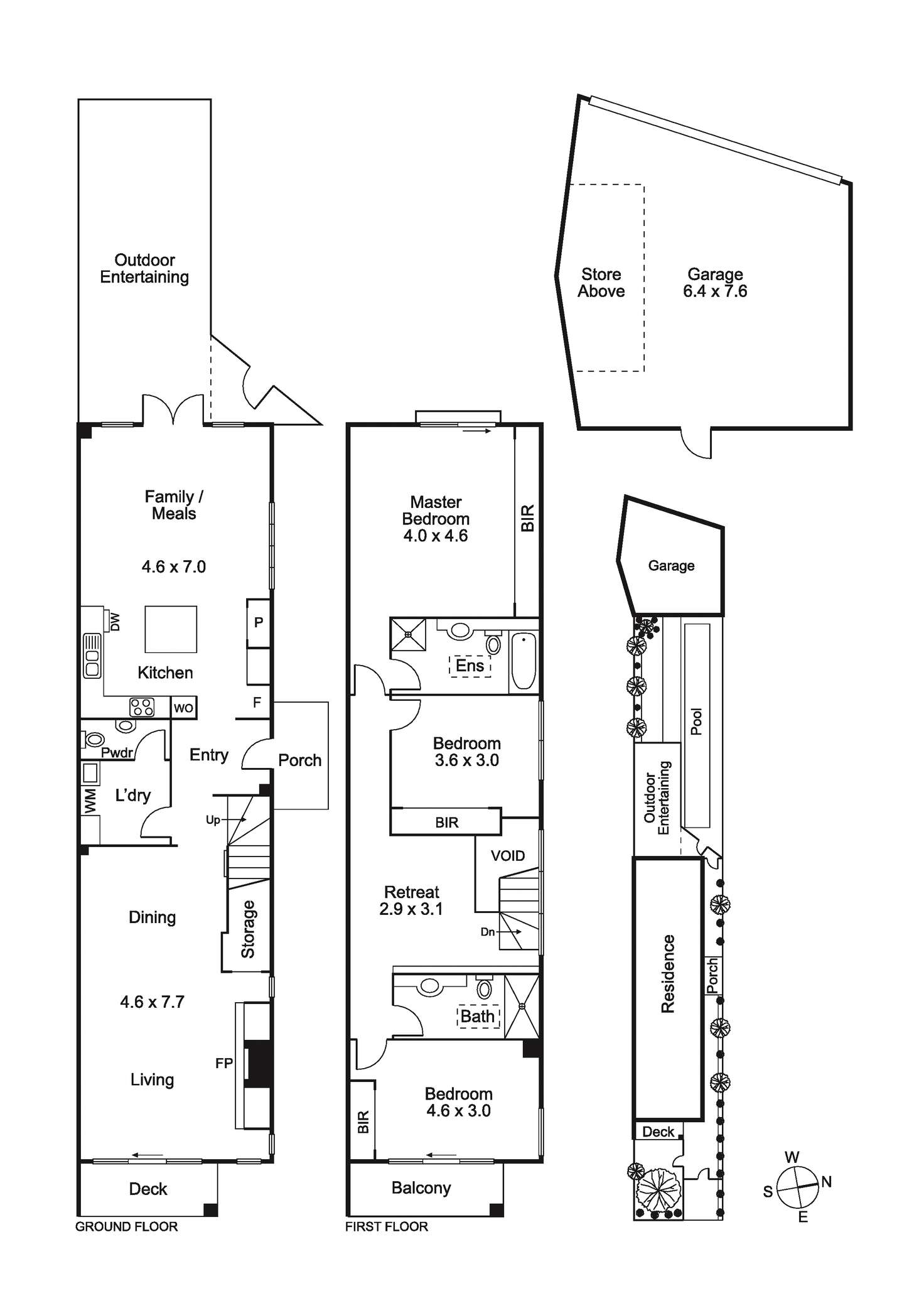 Floorplan of Homely townhouse listing, 113A Carpenter St, Brighton VIC 3186