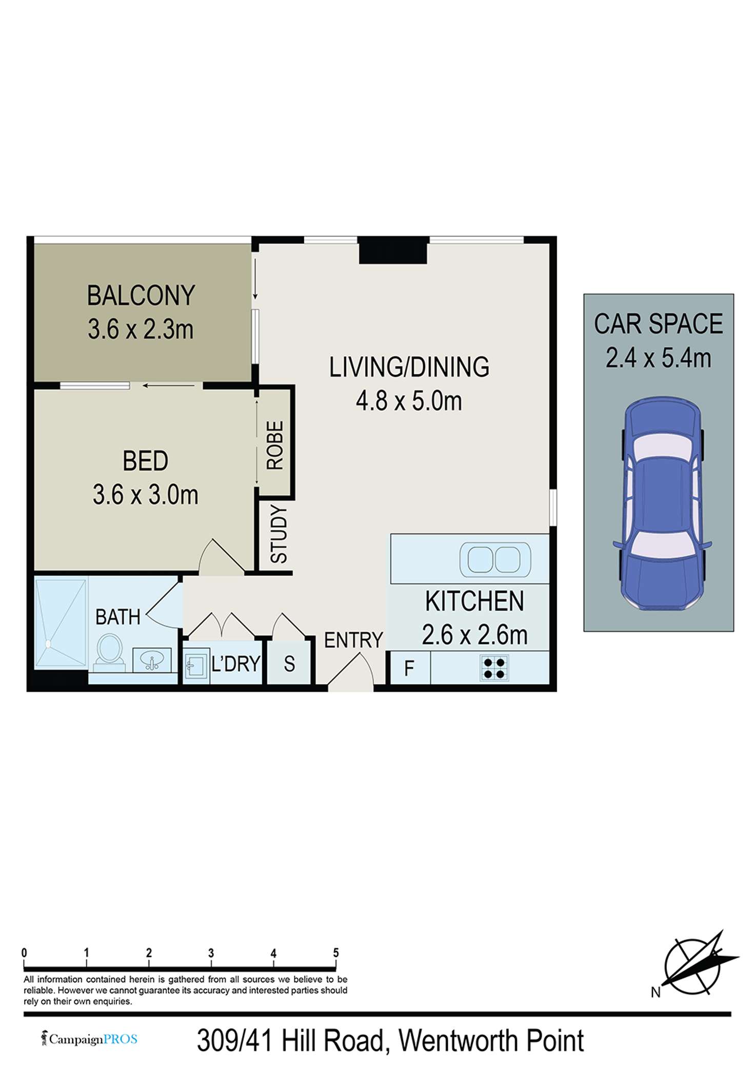 Floorplan of Homely apartment listing, Unit 309/41 Hill Rd, Wentworth Point NSW 2127