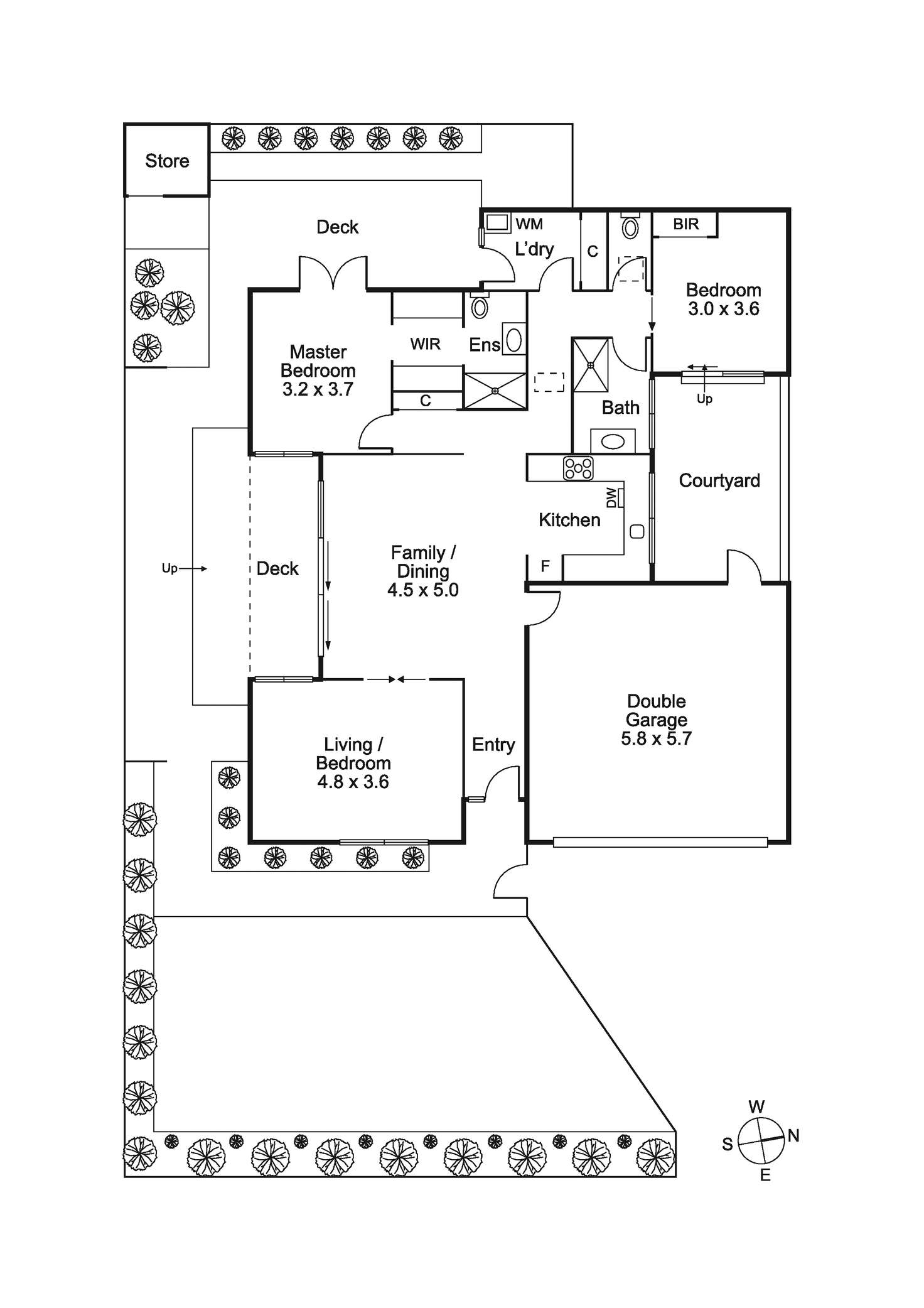 Floorplan of Homely townhouse listing, 1/709 Hampton St, Brighton VIC 3186
