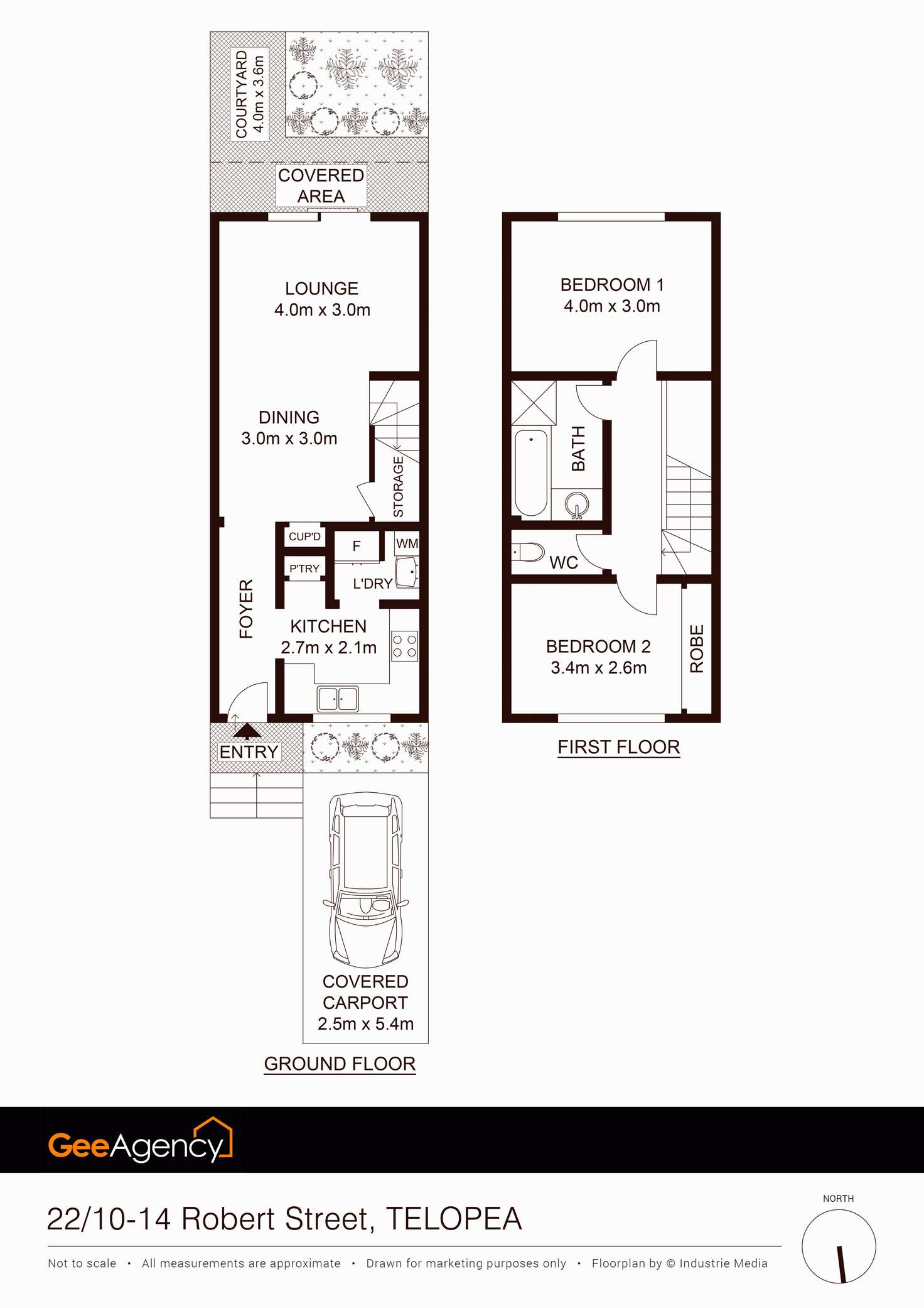 Floorplan of Homely townhouse listing, 22/10-14 Robert St, Telopea NSW 2117