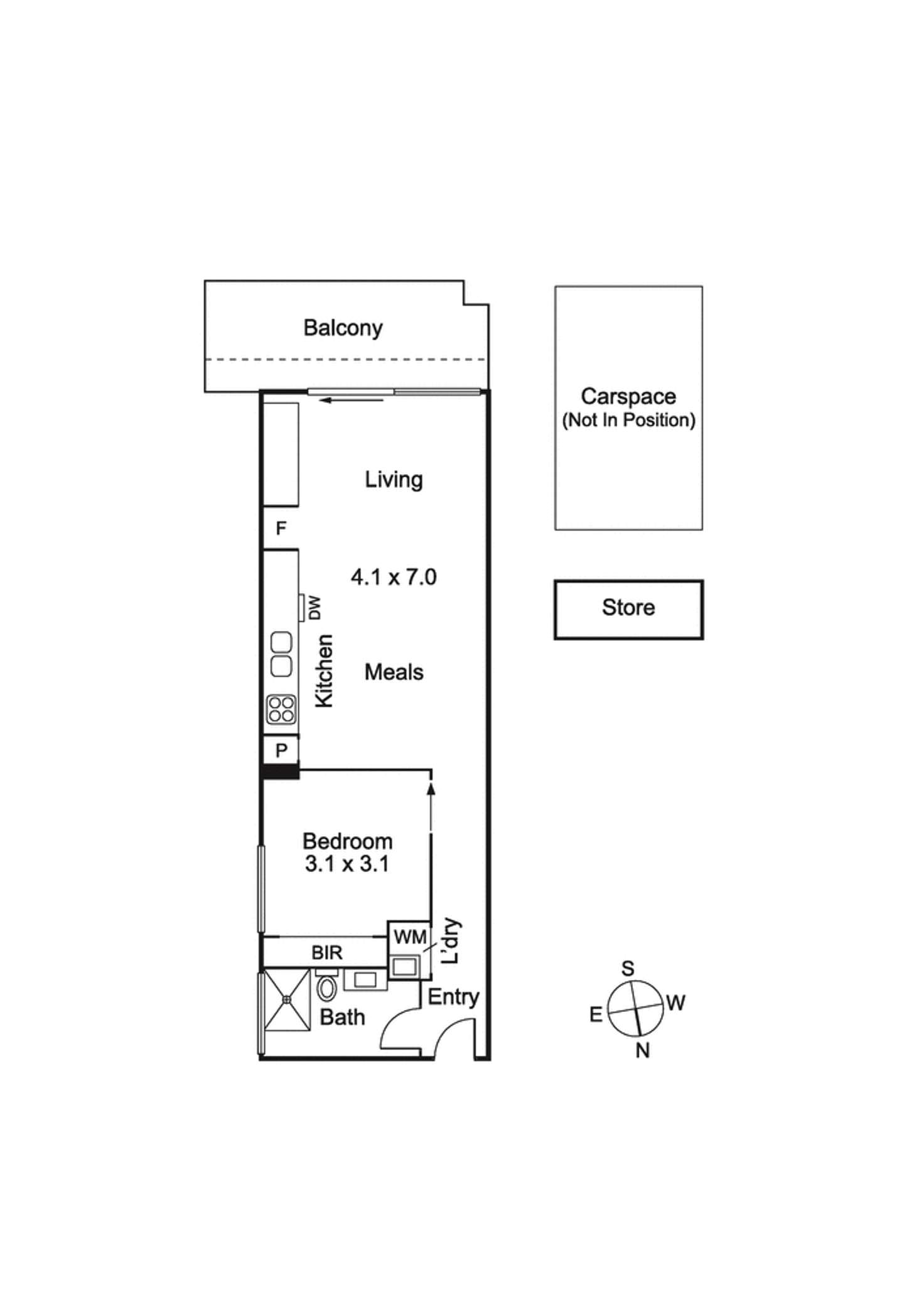 Floorplan of Homely apartment listing, 205/186 Bay St, Brighton VIC 3186