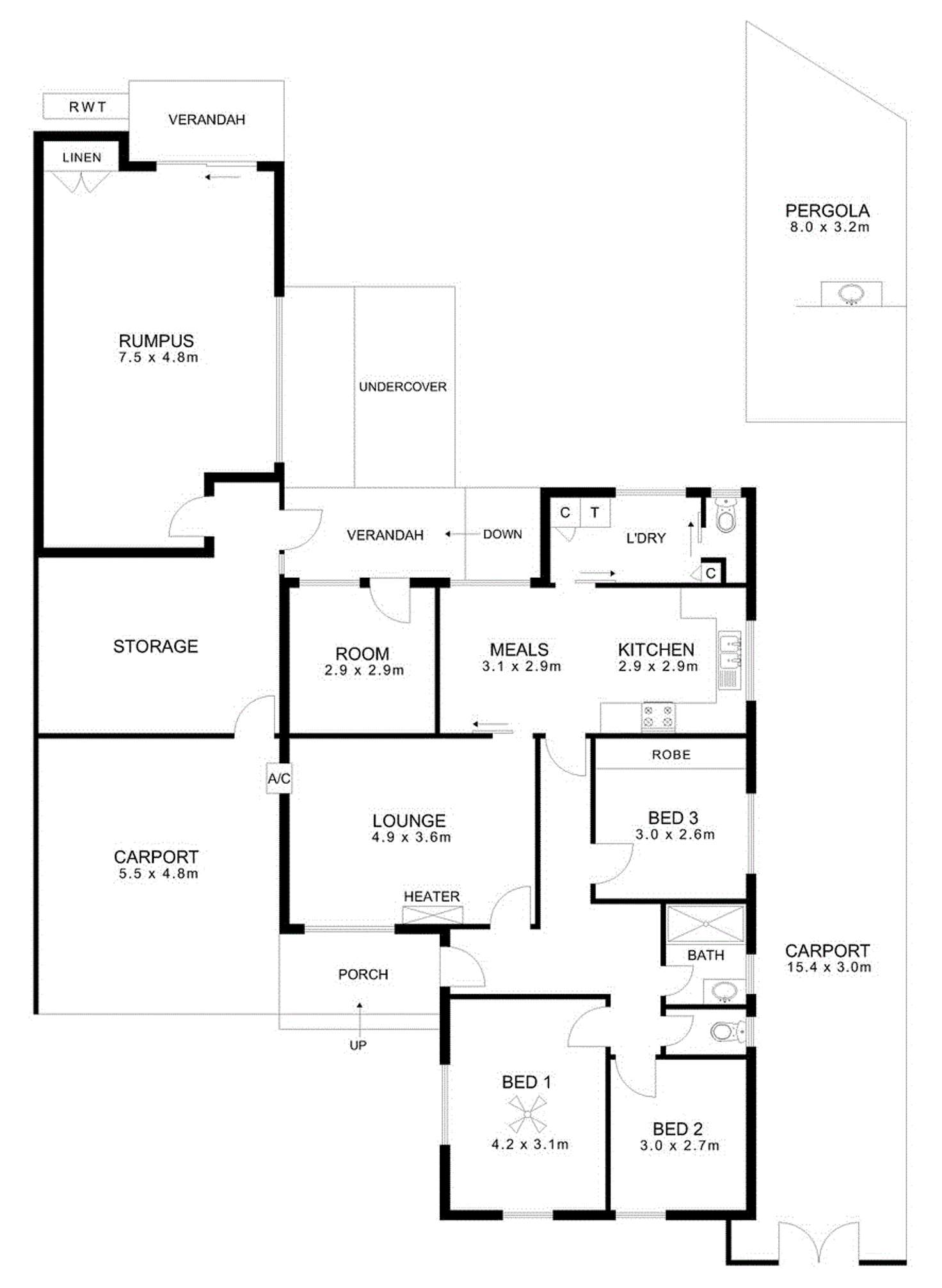 Floorplan of Homely house listing, 5 Lilac Ave, Flinders Park SA 5025