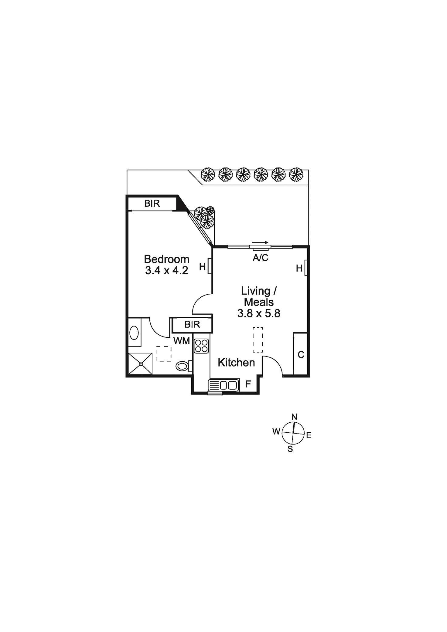 Floorplan of Homely retirement listing, Unit 52/167 Hawthorn Rd, Caulfield North VIC 3161