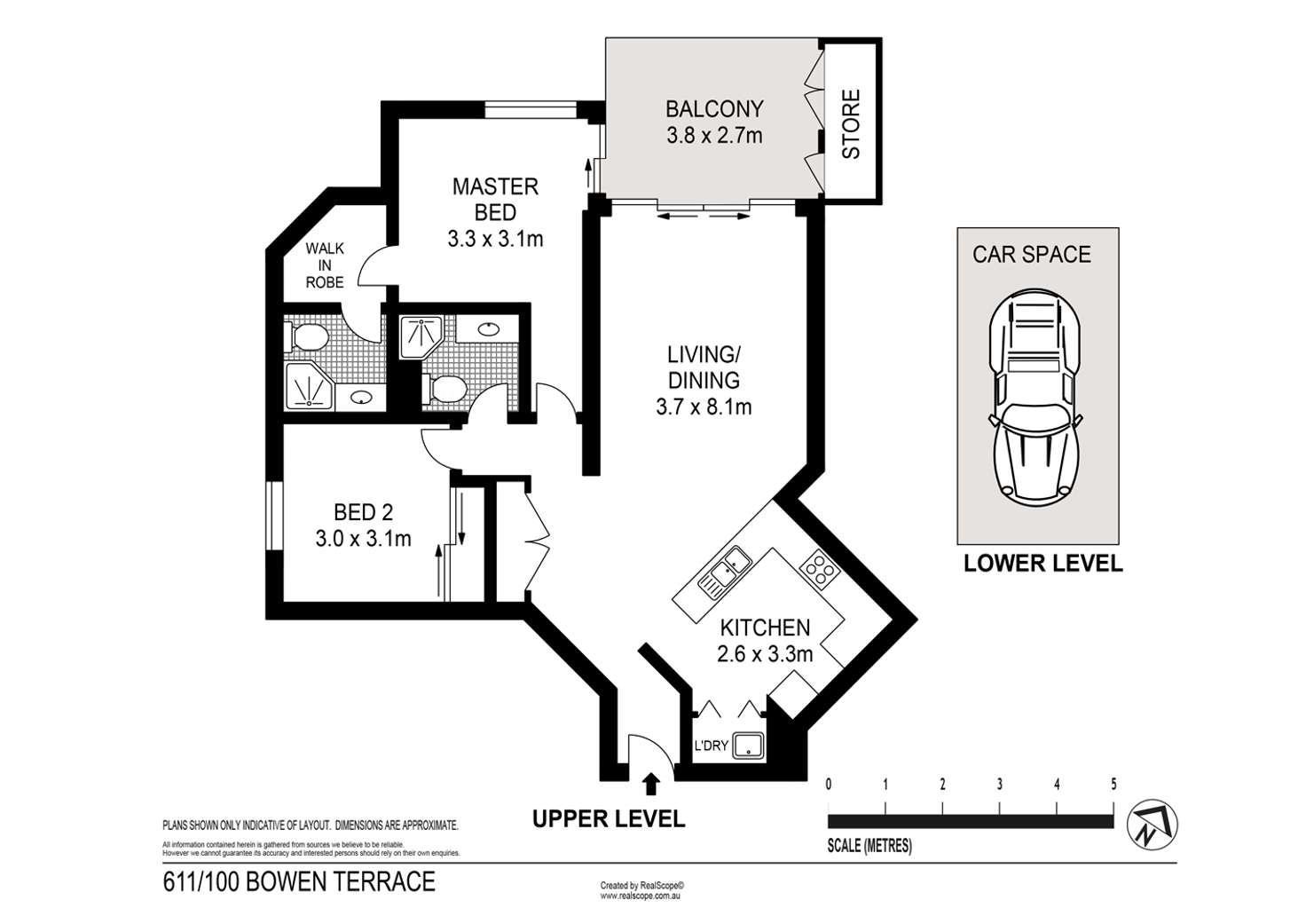 Floorplan of Homely apartment listing, 611/100 Bowen Terrace, Fortitude Valley QLD 4006