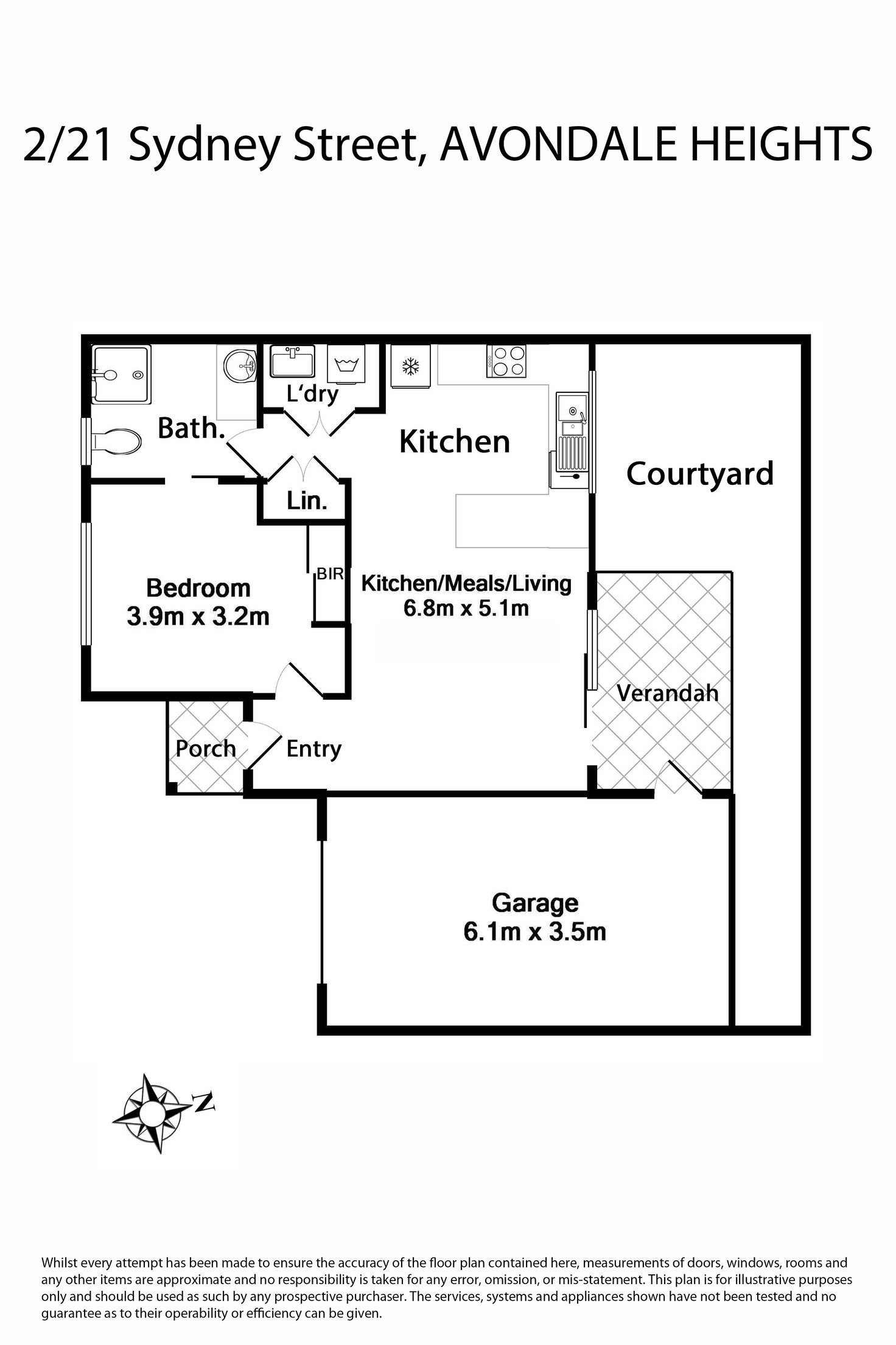 Floorplan of Homely unit listing, Unit 2/21 Sydney Street, Avondale Heights VIC 3034