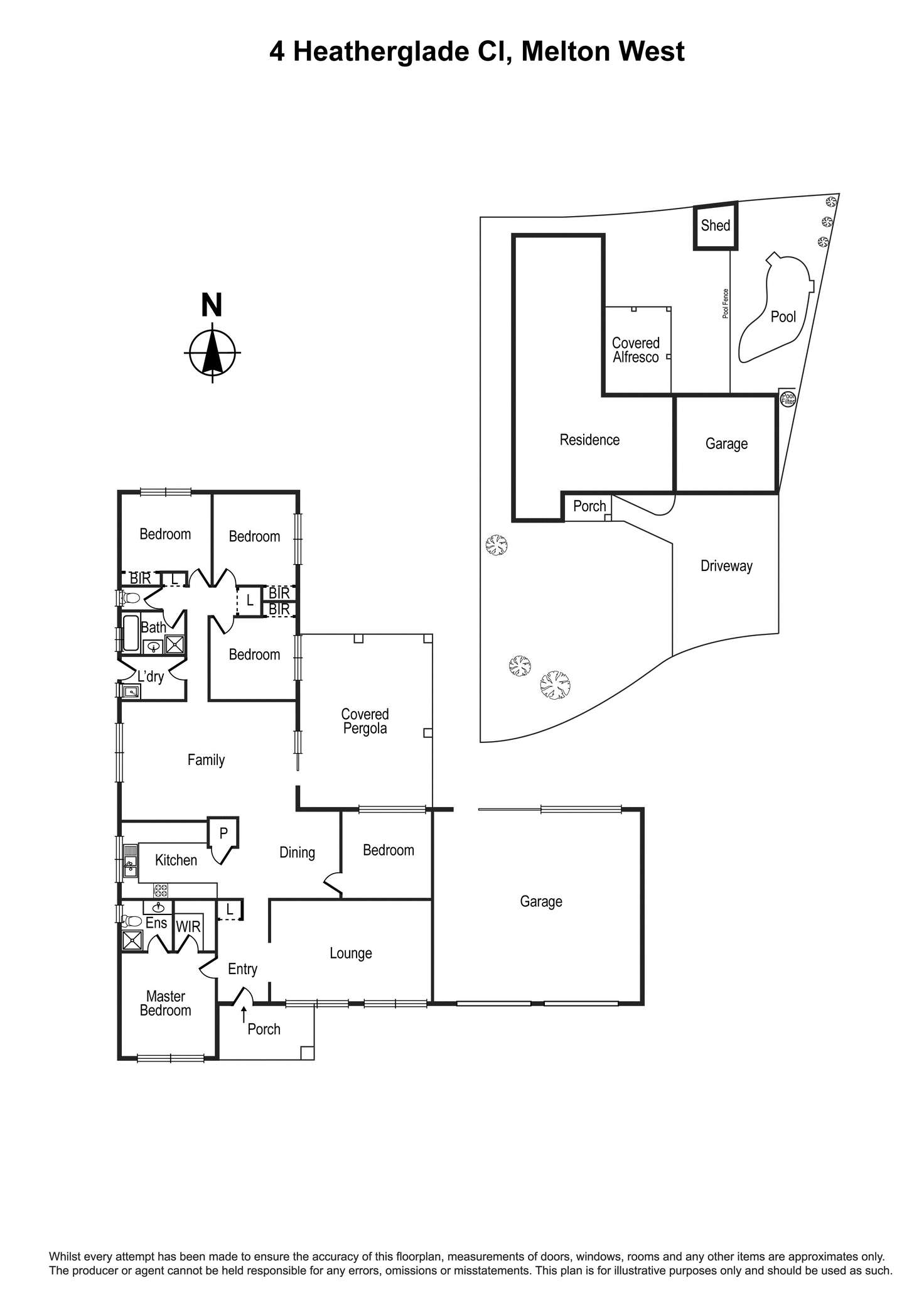 Floorplan of Homely house listing, 4 Heatherglade Pl, Melton West VIC 3337